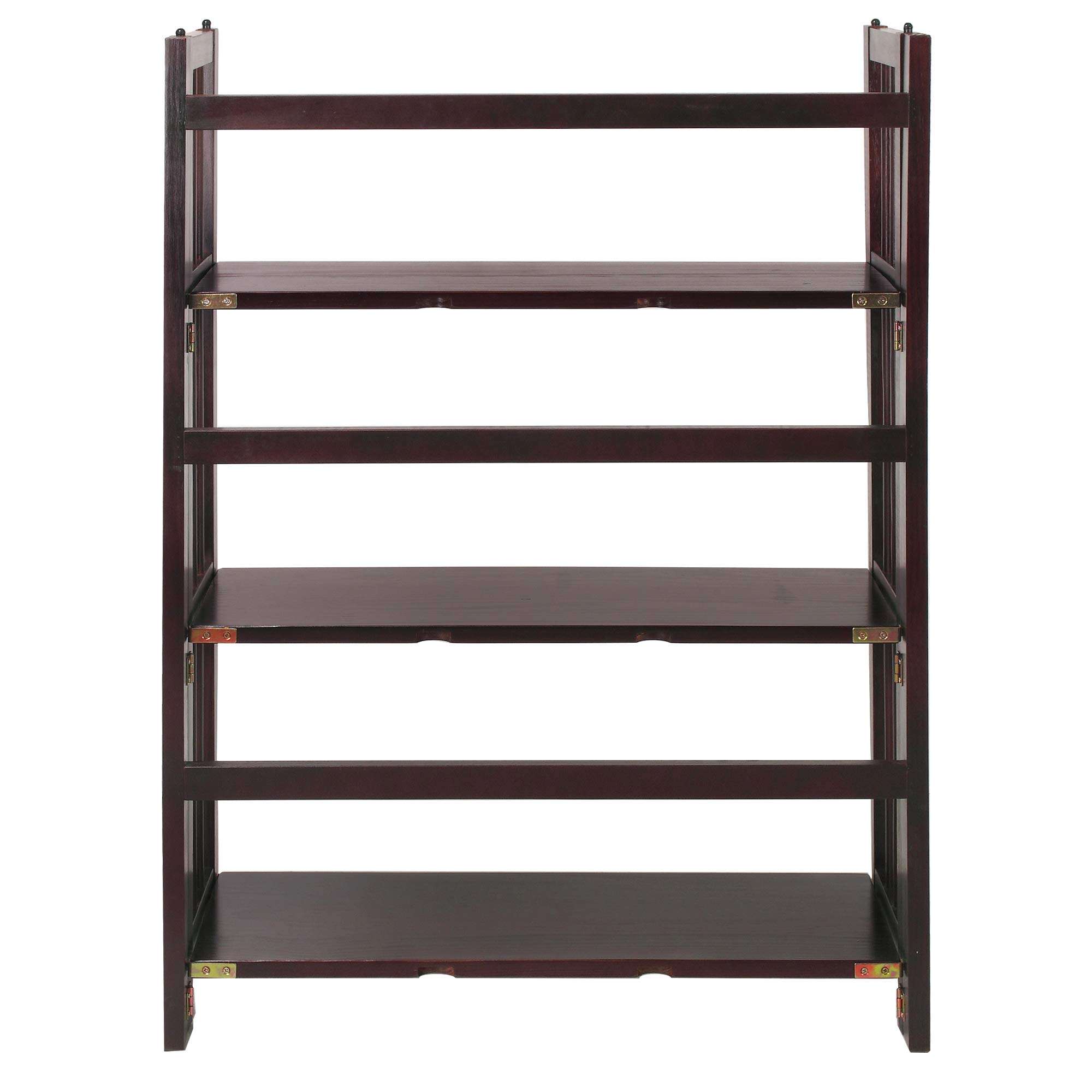 Casual Home 3 Shelf Folding Stackable Bookcase, 27.5" Wide, Espresso - Image 8