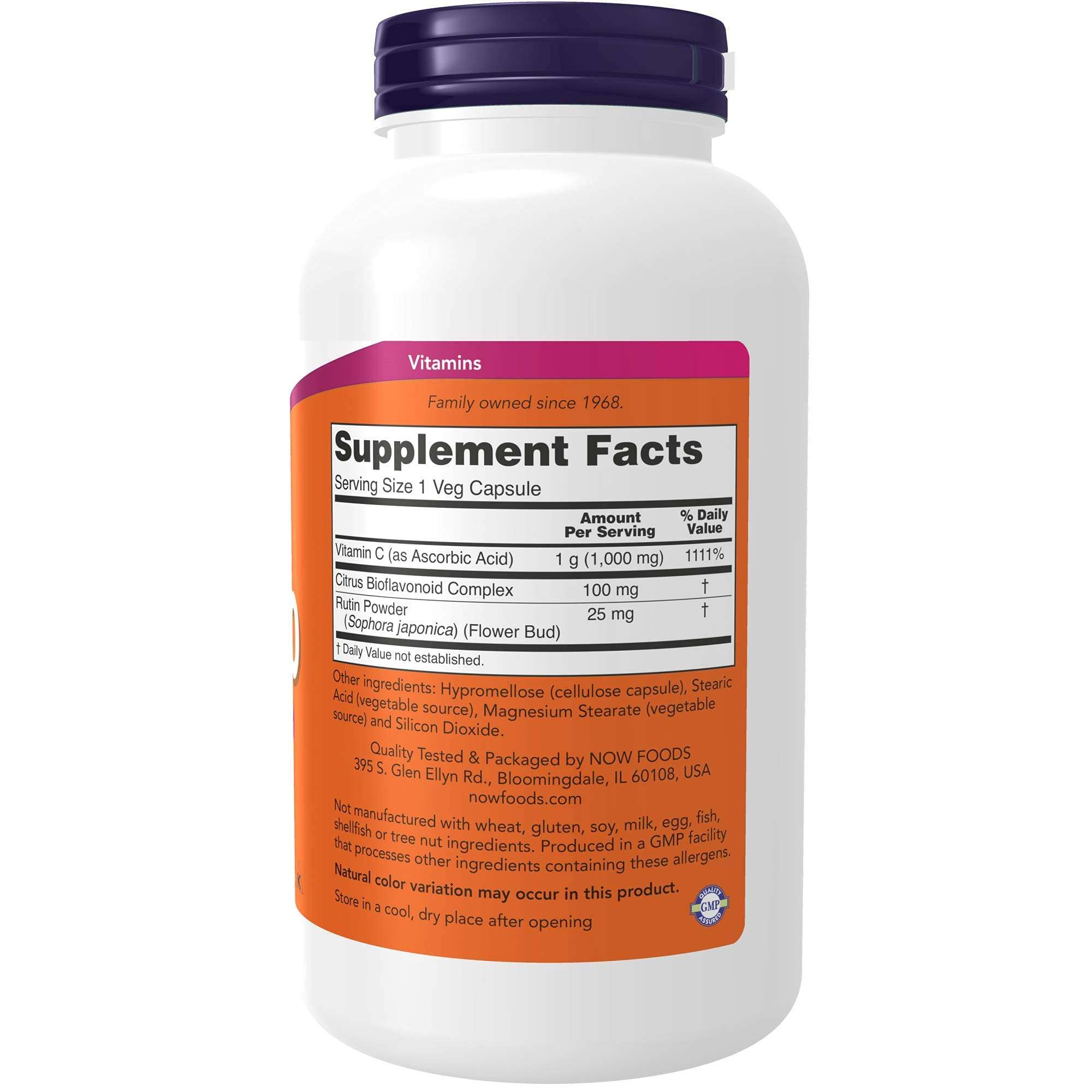 NOW Foods Supplements, Vitamin C-1,000 with 100 mg of Bioflavonoids, Antioxidant Protection*, 250 Veg Capsules - Image 2