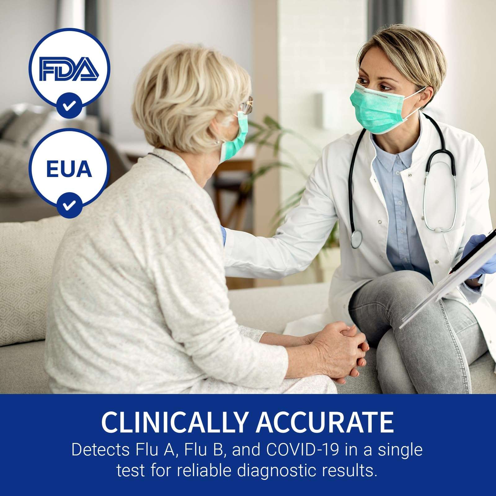 CorDx TyFast 10 Mins Flu A/B & Covid 19 Multiplex Rapid Test, Results in 10 Minutes—Precision Skip The 15 Wait, EUA Authorized, at Home 3 in 1 Combo Kit, 5 Tests, Use-Friendly & No Discomfort - Image 5