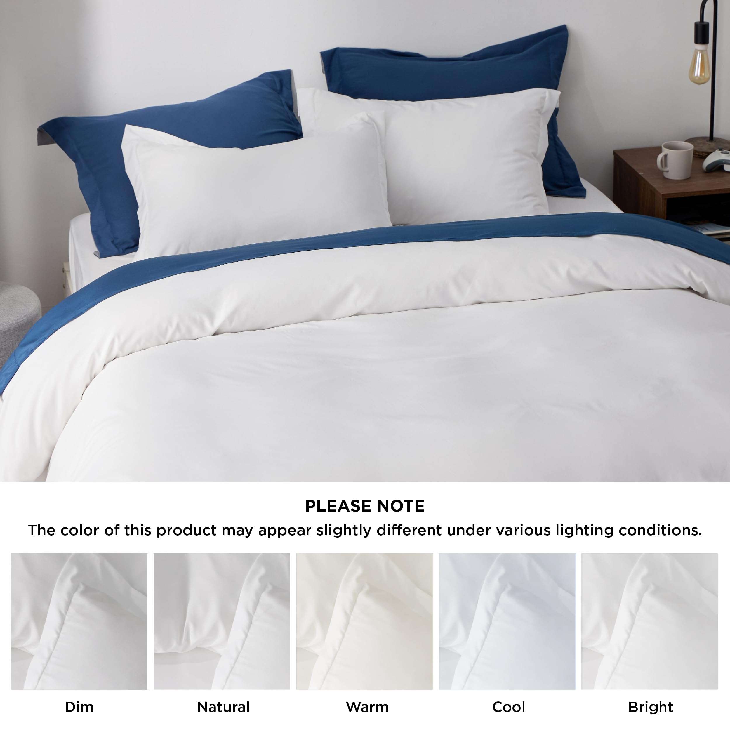 Bedsure White Duvet Cover Queen Size - Soft Double Brushed Bedding Set for Kids & Adults, Zipper Closure, 3 Pieces, Includes 1 Duvet Cover (90"x90") & 2 Pillow Shams, NO Comforter - Image 5