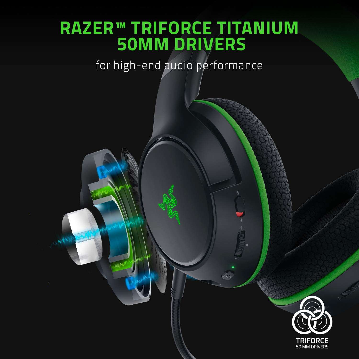 Wireless Xbox Gaming Headset: Razer Kaira Pro with Titanium Drivers & Supercardioid Mic - Black - Image 2
