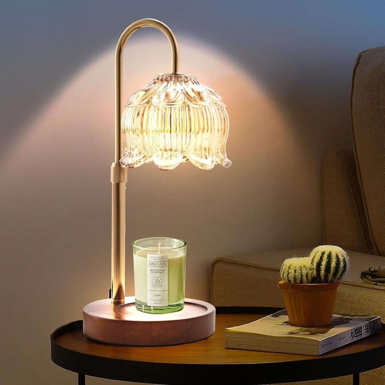 GEEZO Fragrance Candle Warmer Lamp，Electric Candle Warmer with Timer & Dimmer，Mom Christmas Birthday Gifts for Women, House Warming Gifts New Home Bedroom Decor - Image 1
