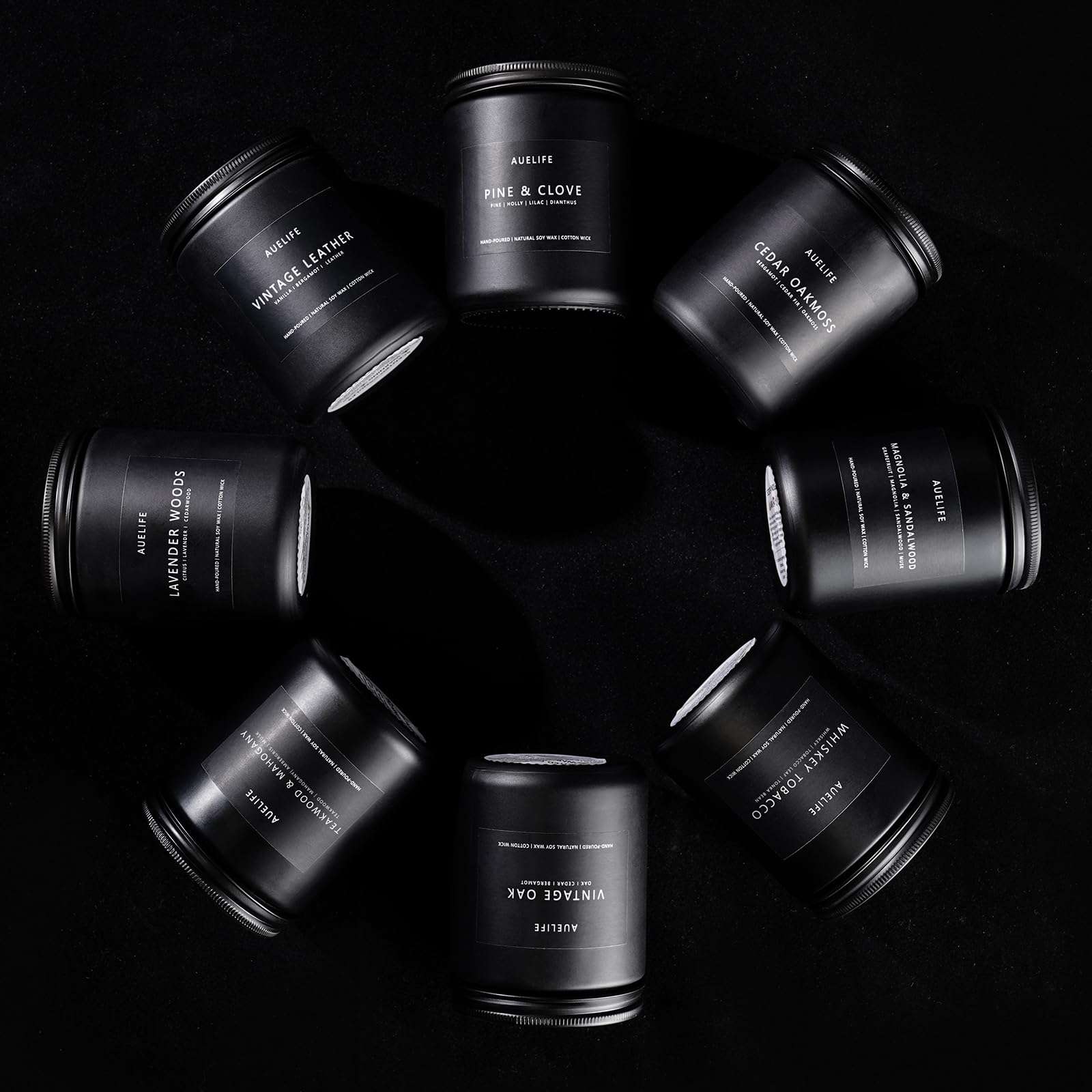 Scented Candles Set | Men Candle Set, Scented Candles for Home, Gifts for Men Aromatherapy Gift Set - 4 Pack Manly Gifts for Dad Fathers Day, Soy Candle of Leather/Smoke & Vanilla/Oak/Lavender - Image 11