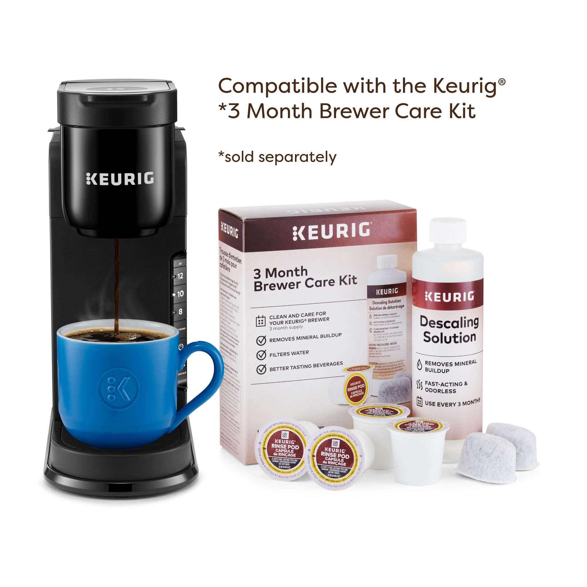 Keurig K-Express Single Serve K-Cup Pod Coffee Maker, 3 Brew Sizes, Strong Button Feature, 42oz Removable Reservoir, Black - Image 7