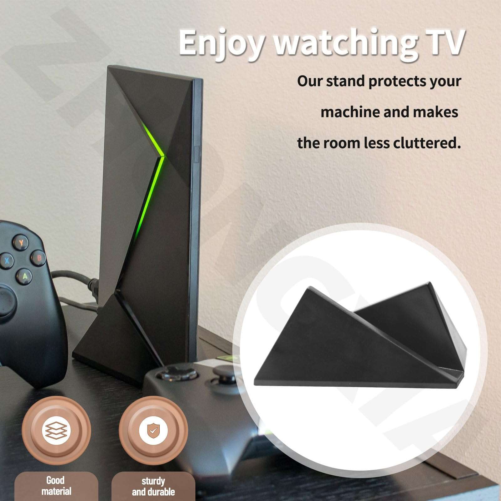 Vertical Stand Organizer Compatible with Nv-idia Shield Android TV (2017/2019 Pro Models) / Durable Composite TV Mount - Image 4