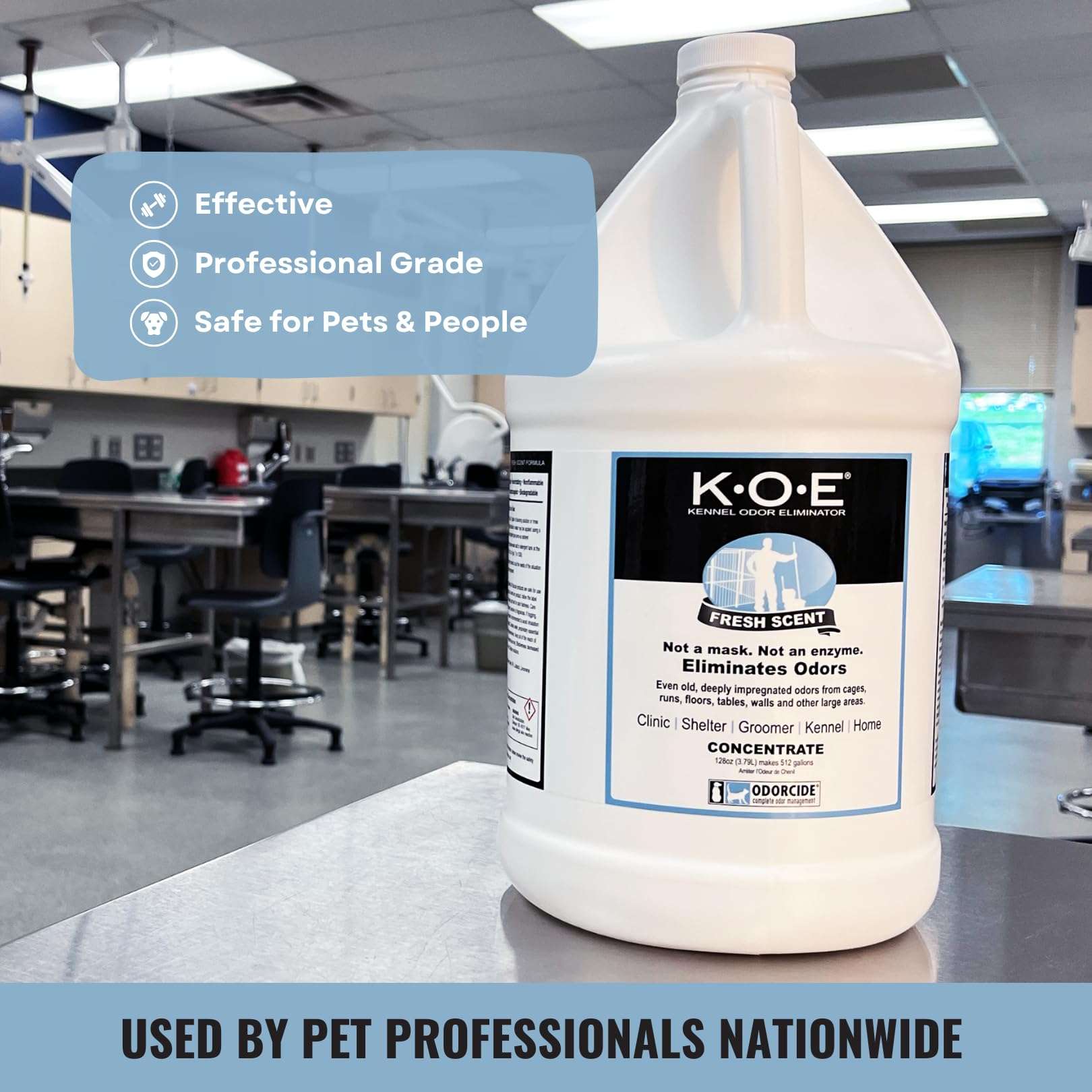 K.O.E. Fresh Scent Odor Eliminator Concentrate – For Strong Odor on Cages, Floor, & More – Non-Enzymatic For Home & Dog Kennel – Home & Pet Supplies (1 Gal) - Image 6