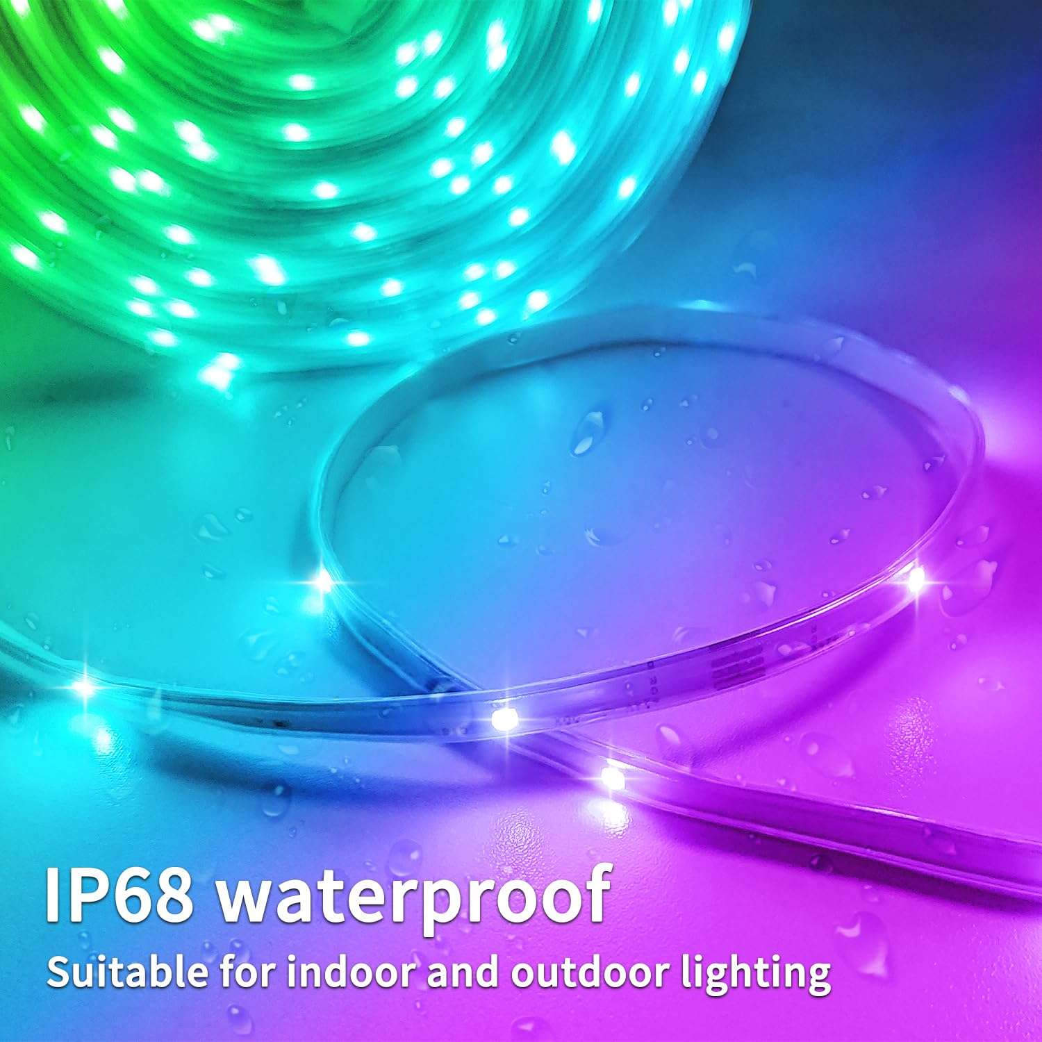 vimeepro 400ft Outdoor Waterproof Led Strip Light,IP68 Waterproof Led RGB Light with IR Remote&App Control,Music Sync and Color Changing LED Rope Light for Bedroom,Roof,Pool,Balcony（2 Rolls of 200ft） - Image 4