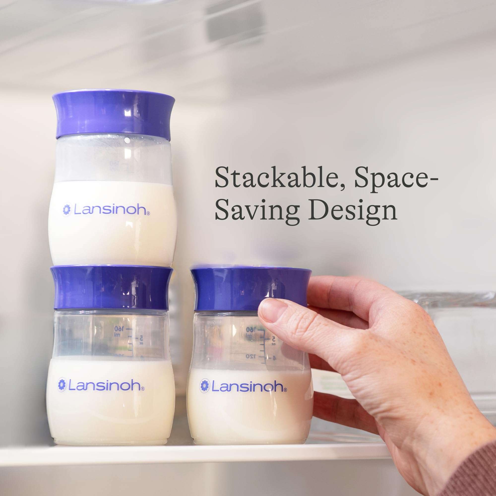 Lansinoh Breastmilk Storage Bottles | 4-Pack 5oz BPA & BPS-Free | Pump-to-Storage Feeding Bottles | Compatible with Lansinoh Breast Pumps and Nipples - Image 2