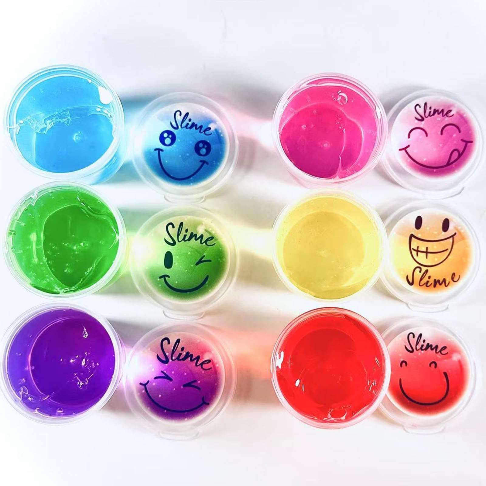 120 Pack for Kids Clear Crystal Bulk Slime Kit, Smiling Slime Color Box, Slime Kit for Girls and Boys, Stress Relief Kids Slime Kits for Toddlers, Classroom Reward, Valentine's Day Party Supplies - Image 8