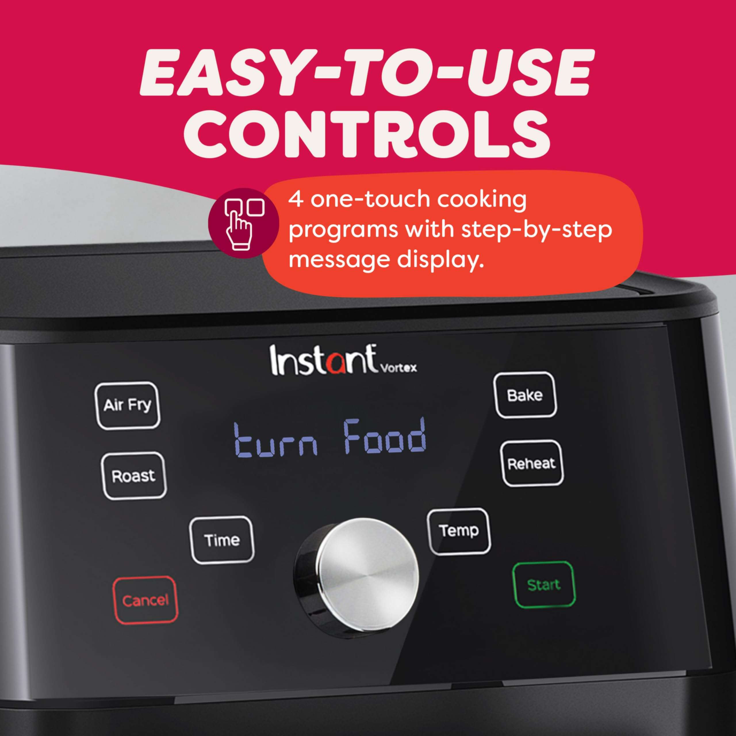 Instant Pot Vortex 6QT XL Air Fryer, 4-in-1 Functions that Crisps, Roasts, Reheats, Bakes for Quick Easy Meals, 100+ In-App Recipes, is Dishwasher-Safe, from the Makers of Instant Pot, Black - Image 6