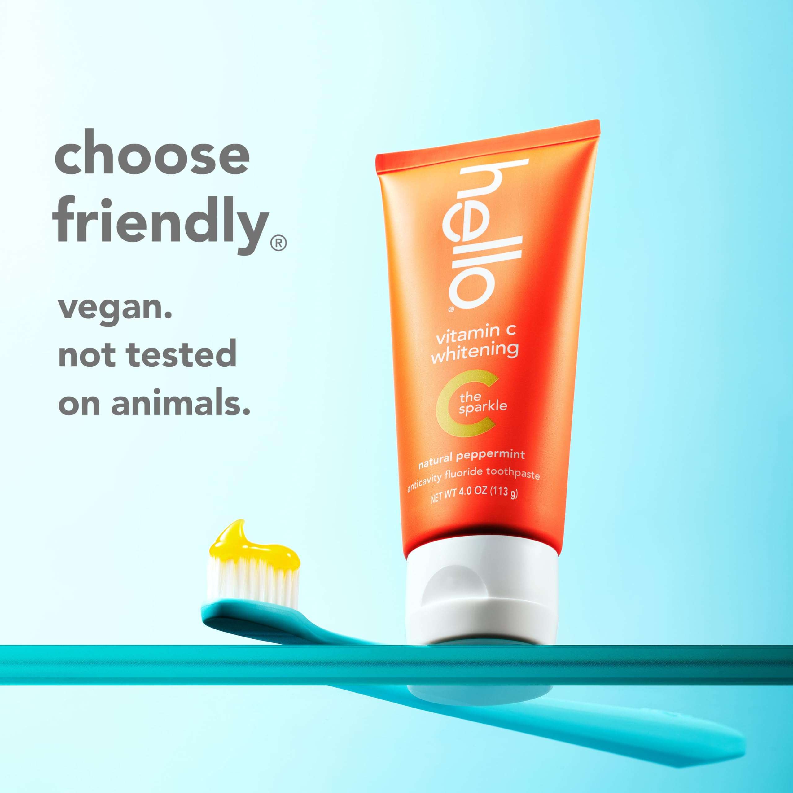 hello Vitamin C Whitening Toothpaste with Fluoride, Whitening SLS Free Toothpaste, Up to 2 Shades Whiter Teeth, No Peroxide, Safe for Everyday Use, Natural Peppermint, 4.0 Oz - Image 5