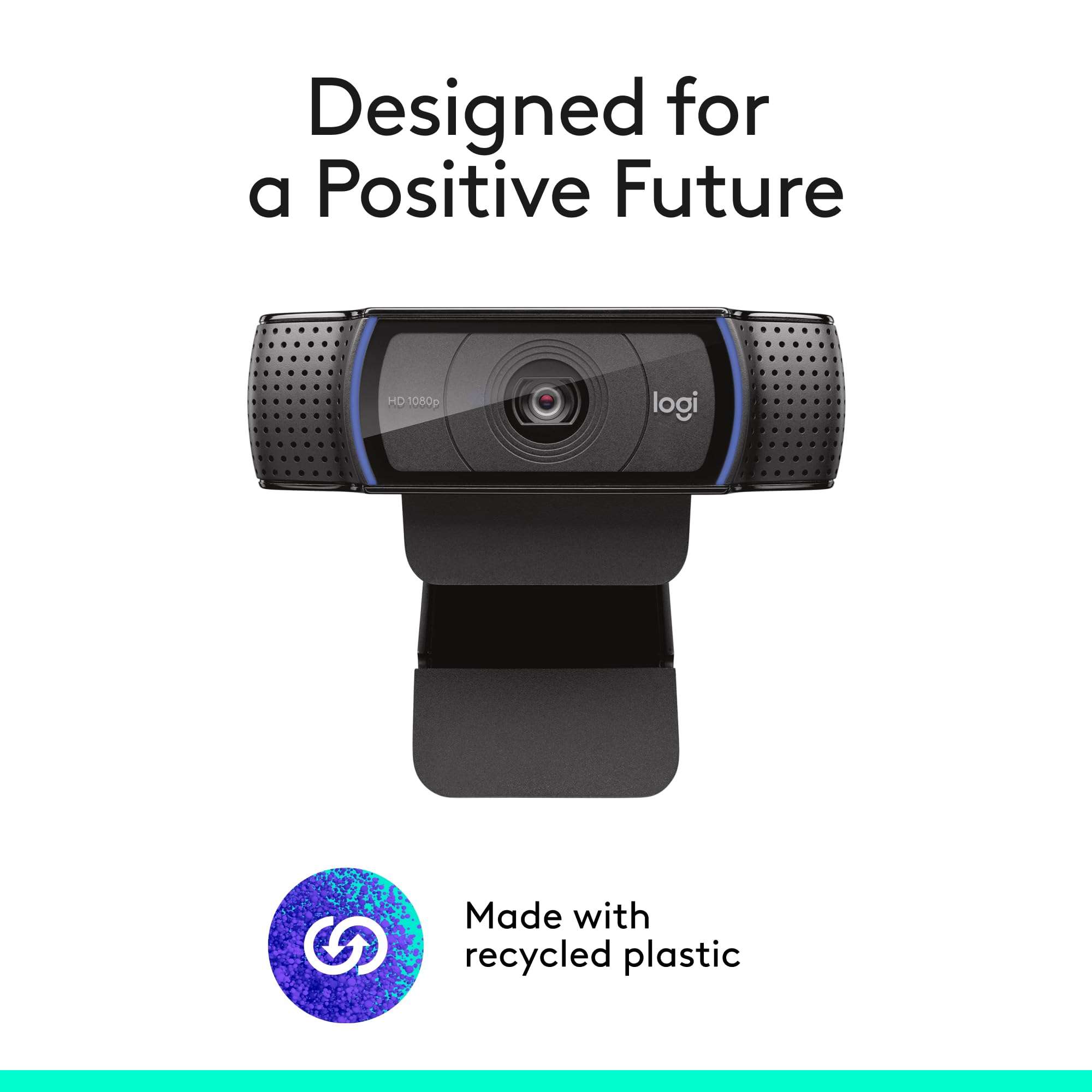 Logitech C920x HD Pro Webcam, Full HD 1080p/30fps Video, Clear Audio, HD Light Correction, PC Camera Webcam, Works with Skype, Zoom, Facetime, PC, Laptop, Mac, Tablet - Black - Image 7