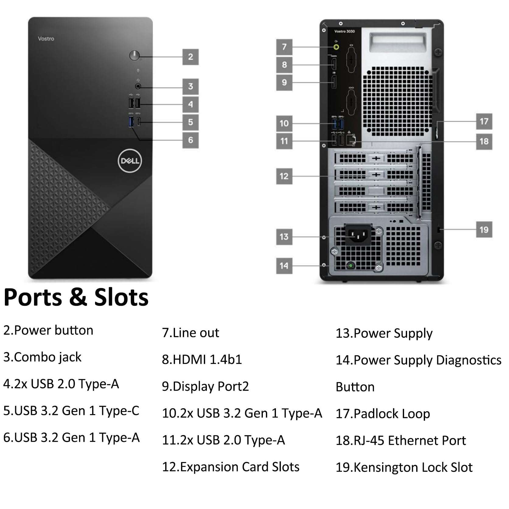 Dell Vostro 3030 Tower Business Desktop Computer, 12th gen Intel 4-Core i3-12100 (Beat i5-11500T), 32GB DDR5 RAM, 1TB PCIe SSD, WiFi 6, Bluetooth, DisplayPort, HDMI, Keyboard & Mouse, Windows 11 Pro - Image 5
