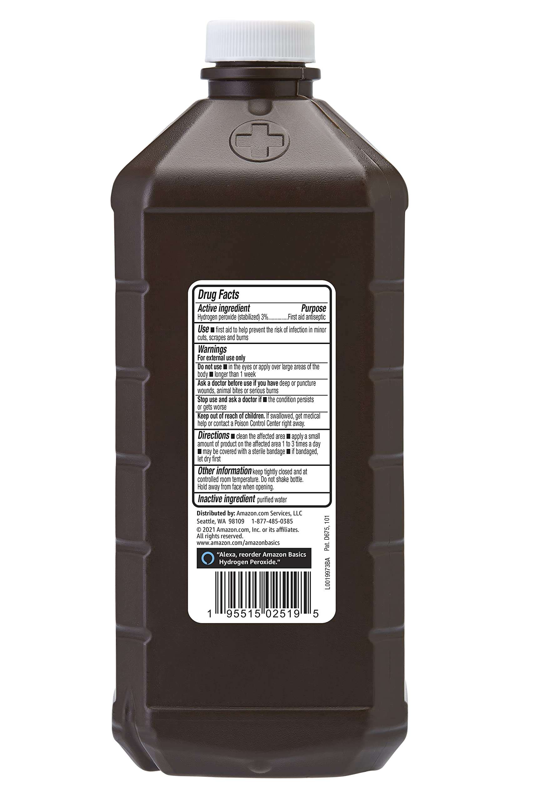 Amazon Basics Hydrogen Peroxide Topical Solution USP, First Aid Antiseptic for Cuts, Scrapes and Wound Disinfection, Pack of 1, 32 fl oz - Image 2