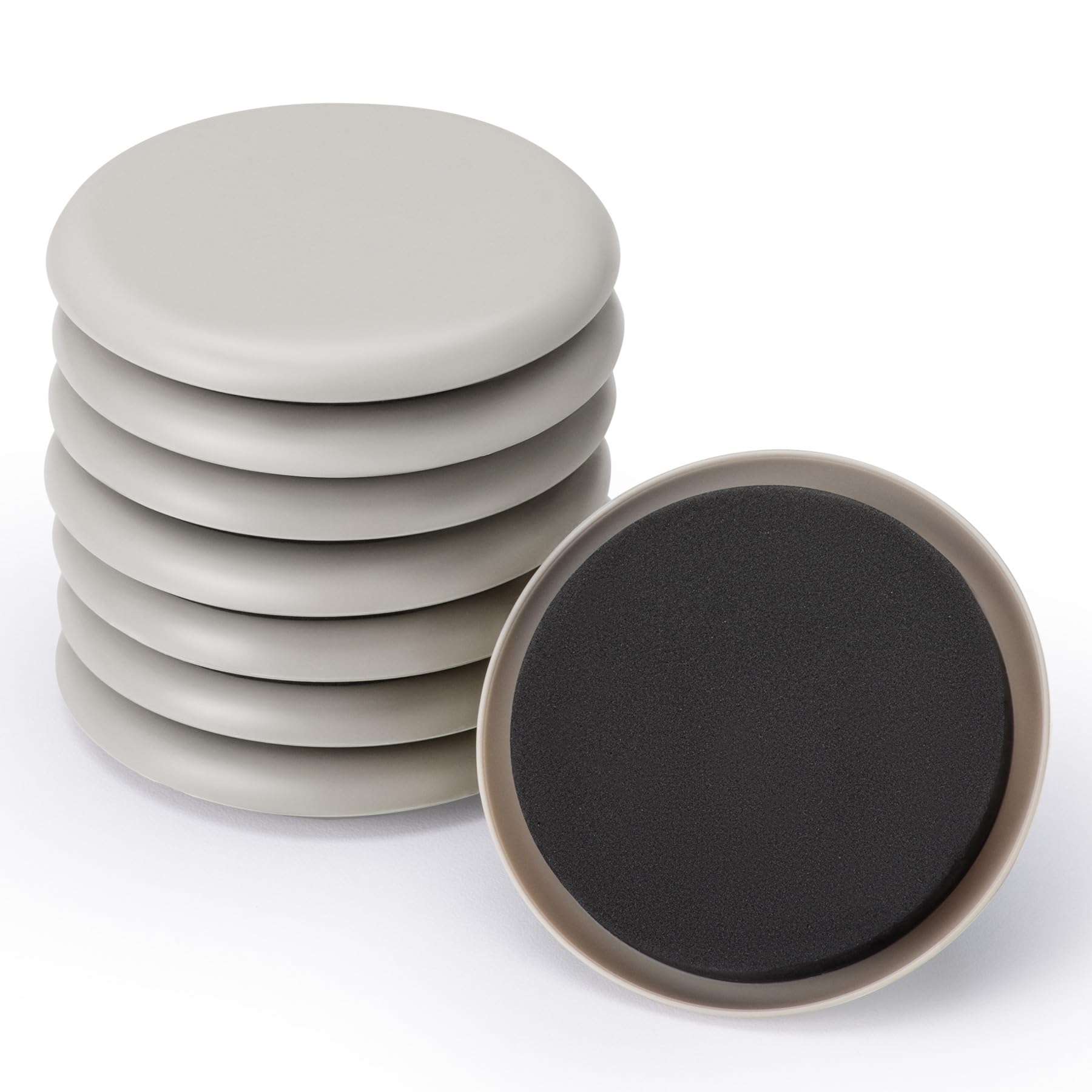 CO-Z Furniture Sliders - 8 Pack, 3 1/2" Reusable Furniture Sliders for Carpet, Heavy-Duty Furniture Gliders Movers for Hardwood Floors, Plastic Moving Pads for Heavy Furniture, Floor Protectors - Image 1