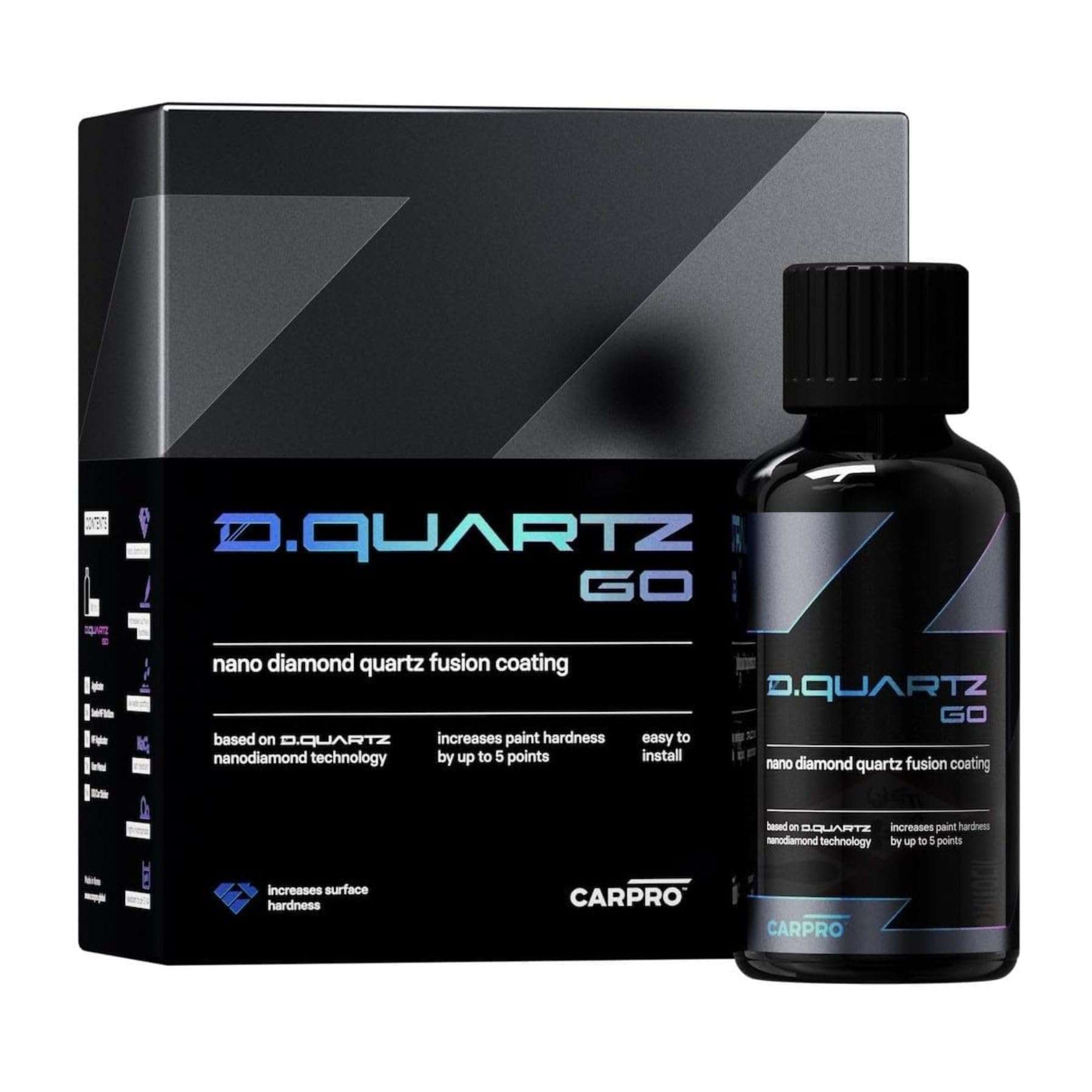 CARPRO DQUARTZ GO Nano Diamond Quartz Fusion Coating: Ceramic Coating for Cars, Professional-Grade Coating in DIY Package, Increase Surface Hardness - (50ml Kit) - Image 1