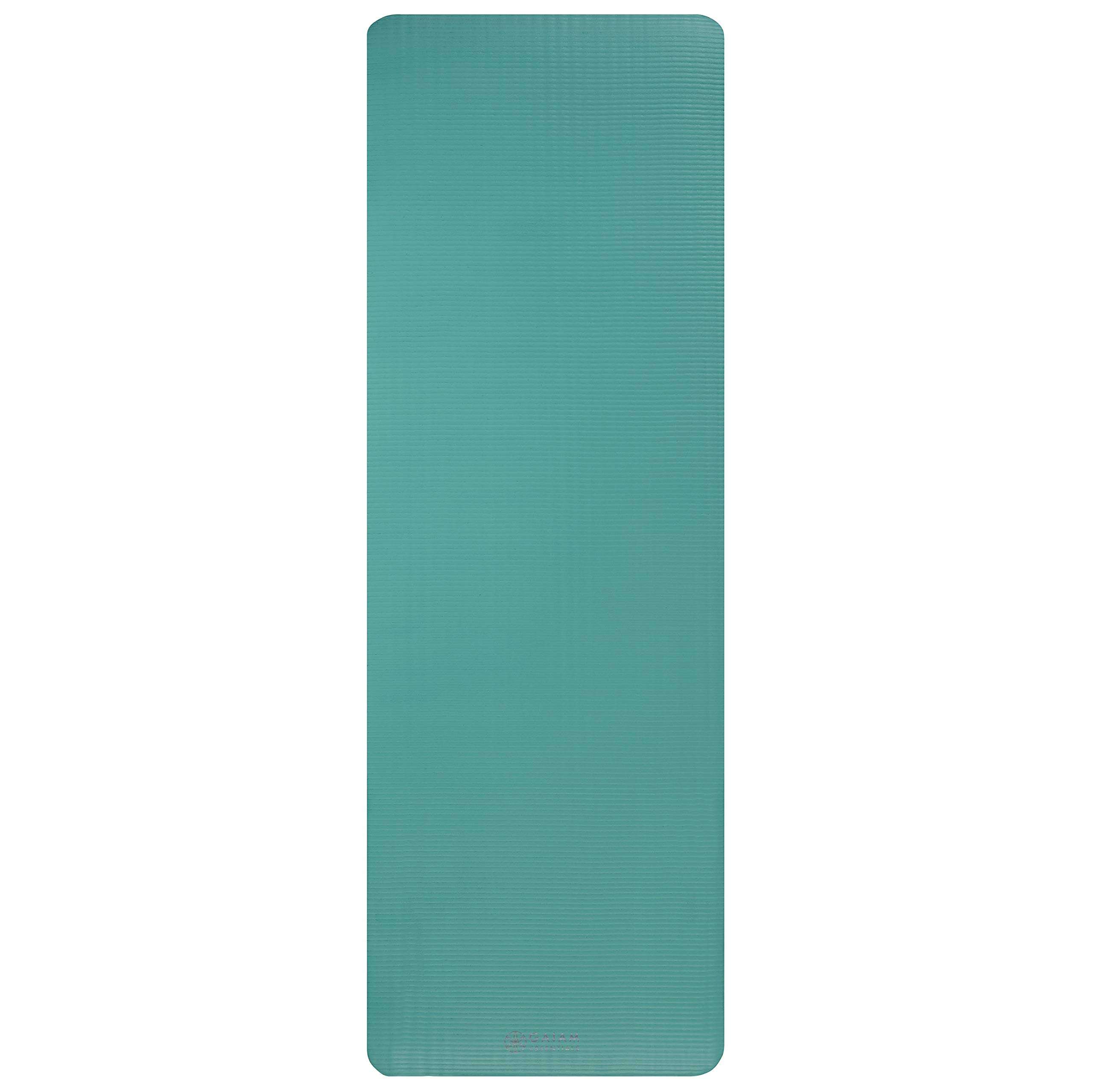 Gaiam Essentials Thick Yoga Mat Fitness & Exercise Mat with Easy-Cinch Carrier Strap,72"L X 24"W X 2/5 Thick, 10mm - Image 11