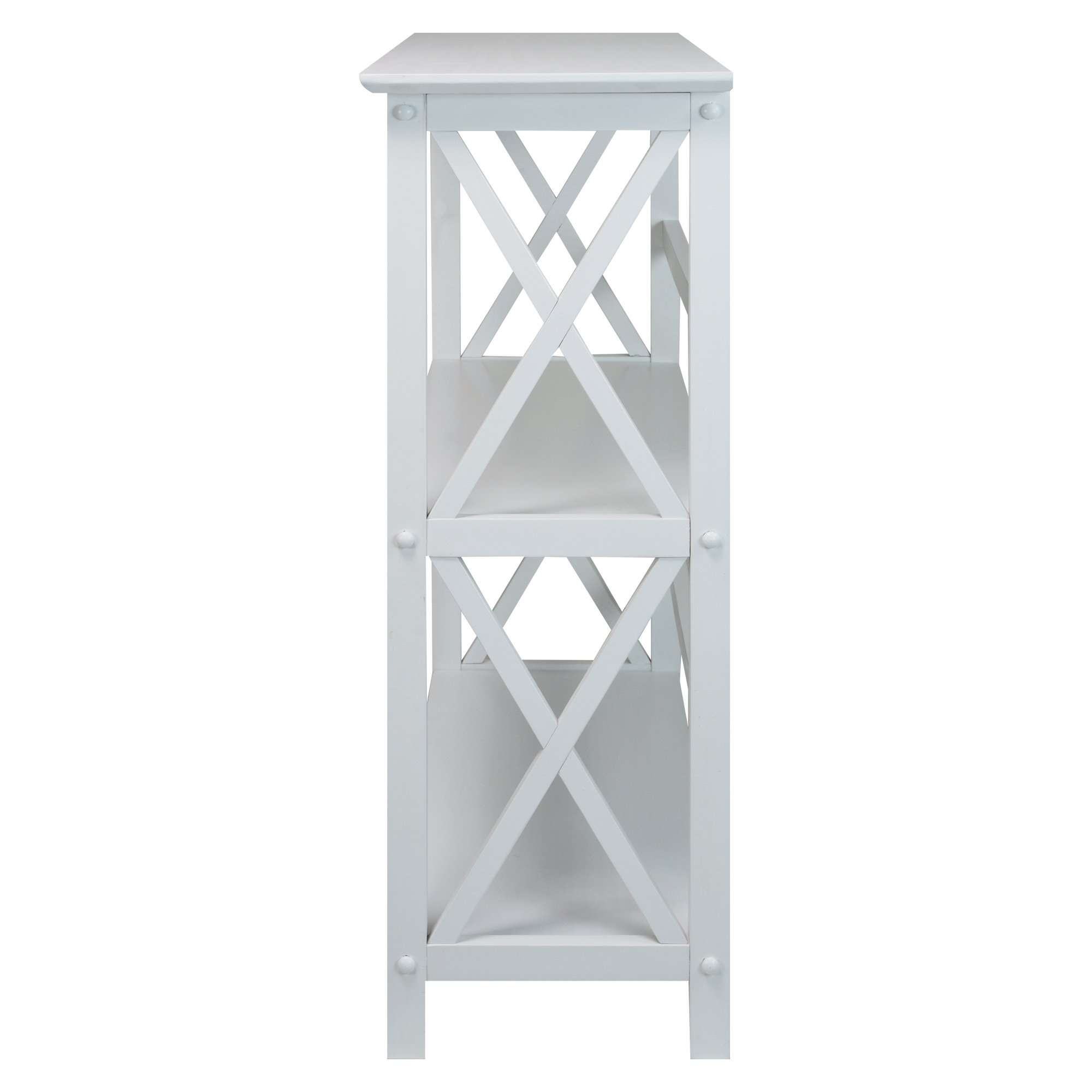 Casual Home 3-Shelf Montego Bookcase, White - Image 7