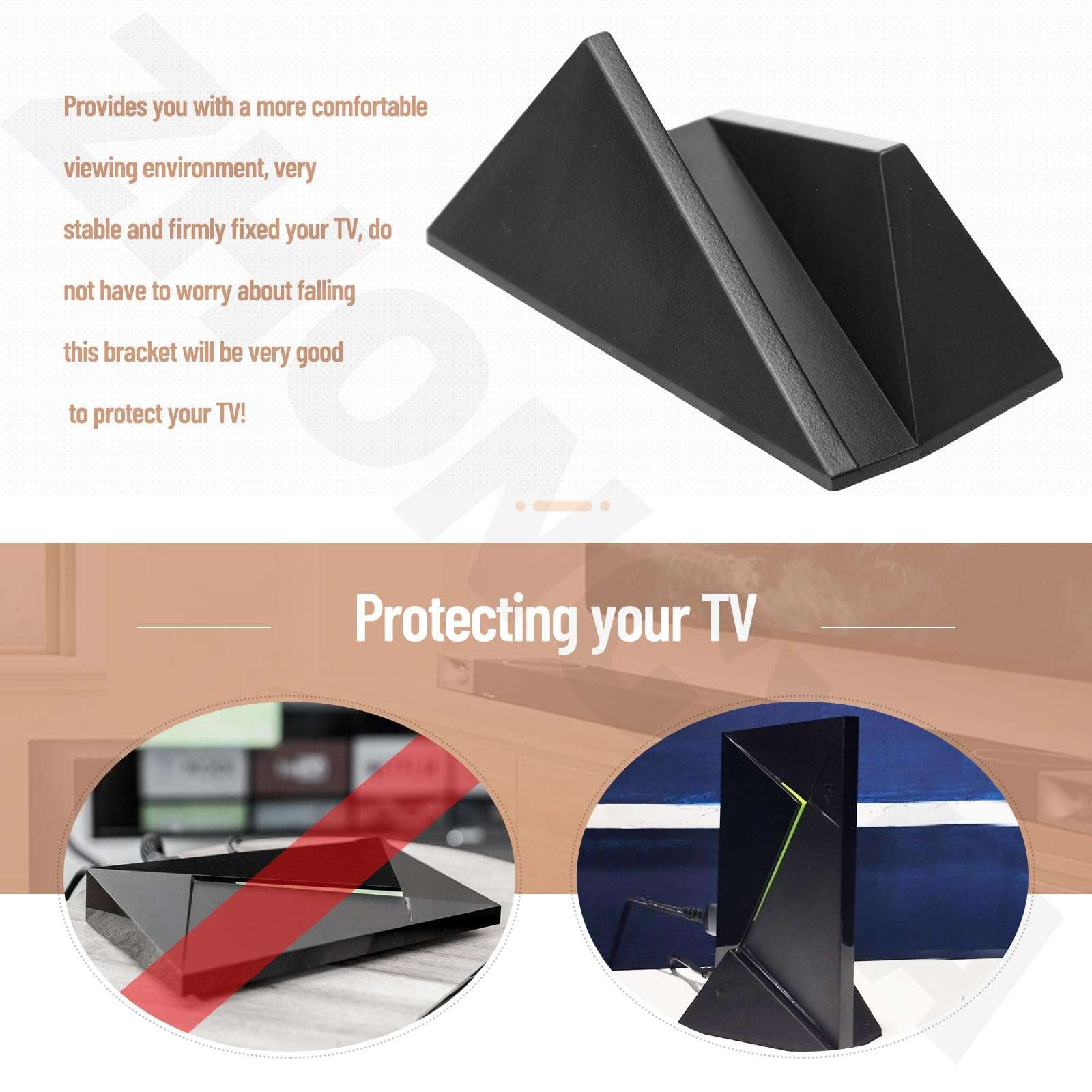 Vertical Stand Organizer Compatible with Nv-idia Shield Android TV (2017/2019 Pro Models) / Durable Composite TV Mount - Image 2