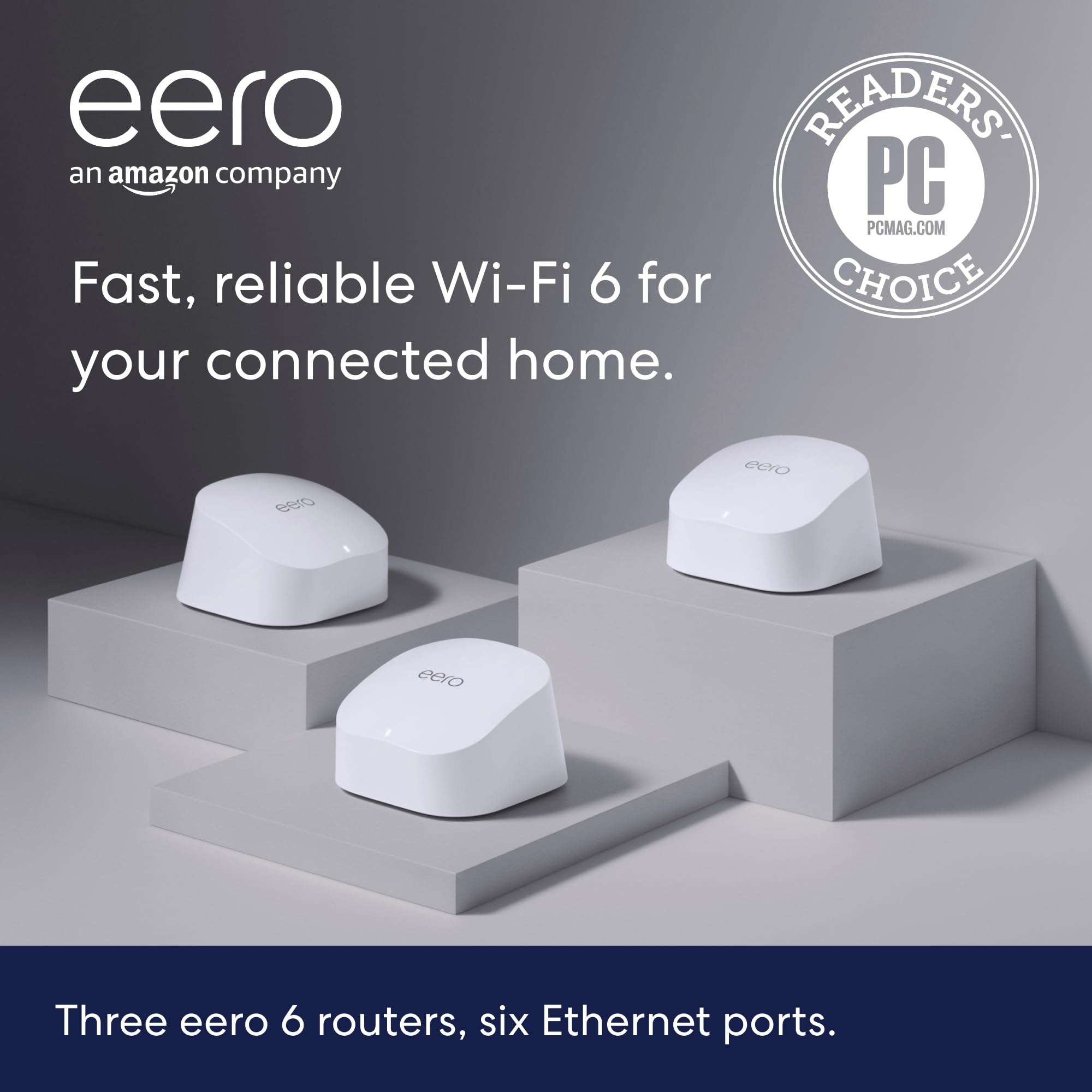 Amazon eero 6 mesh Wi-Fi system - Supports speeds up to 900 mbps, Coverage up to 4,500 sq. ft., Connect 75+ Devices, 3-pack (three routers) - Image 8