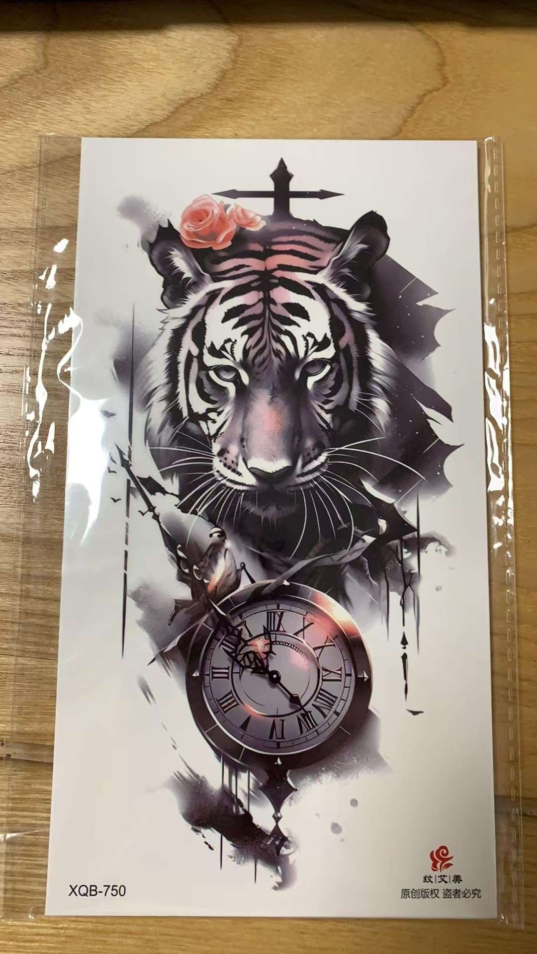 Aivoch Aivoch 10 Sheets Realistic Animals Temporary Tattoo for Men Women Adults, Wolf Tiger Rose Tattoos Stickers, Flowers Fake Tattoo Stickers, Body Art Half Arm Sleeve Tattoos (Animals) - Image 10