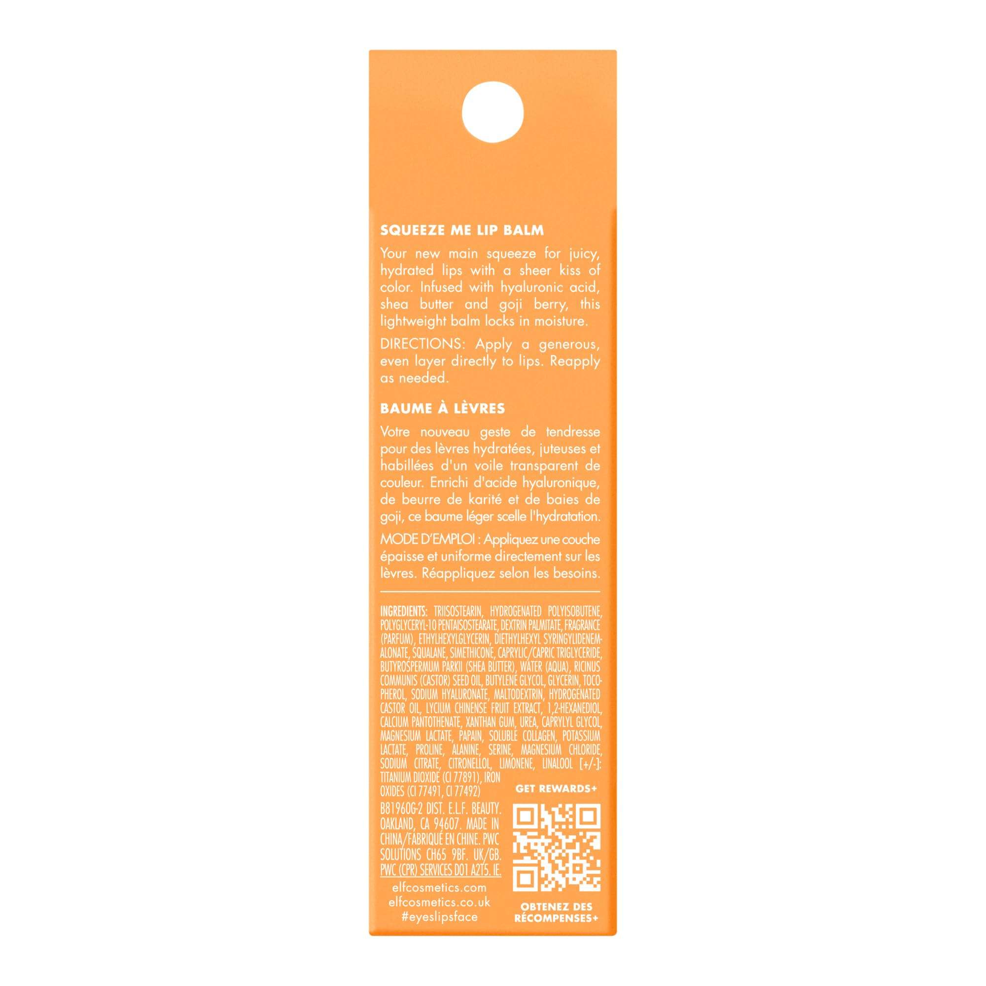 e.l.f. Squeeze Me Lip Balm, Moisturizing Lip Balm For A Sheer Tint Of Color, Infused With Hyaluronic Acid, Vegan & Cruelty-free, Peach - Image 6