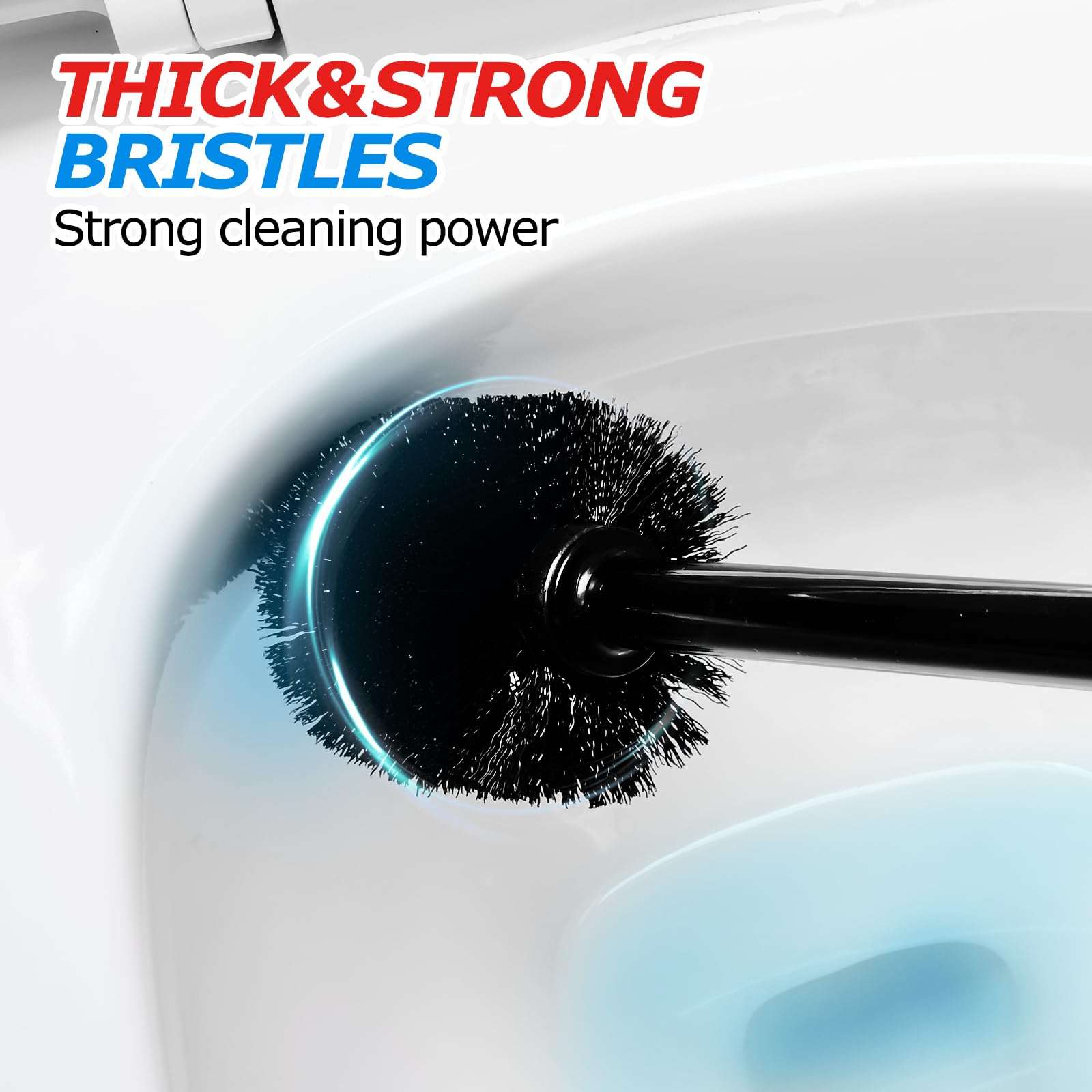 FORASTO 2 in 1 Toilet Plunger and Brush Set，Extended Handle Plunger，Toilet Bowl Brush Plunger Set,Bathroom Cleaning Tools ，Toilet Brush Plunger Combo，Cleaning Brush，Bathroom Cleaning Supplies - Image 6