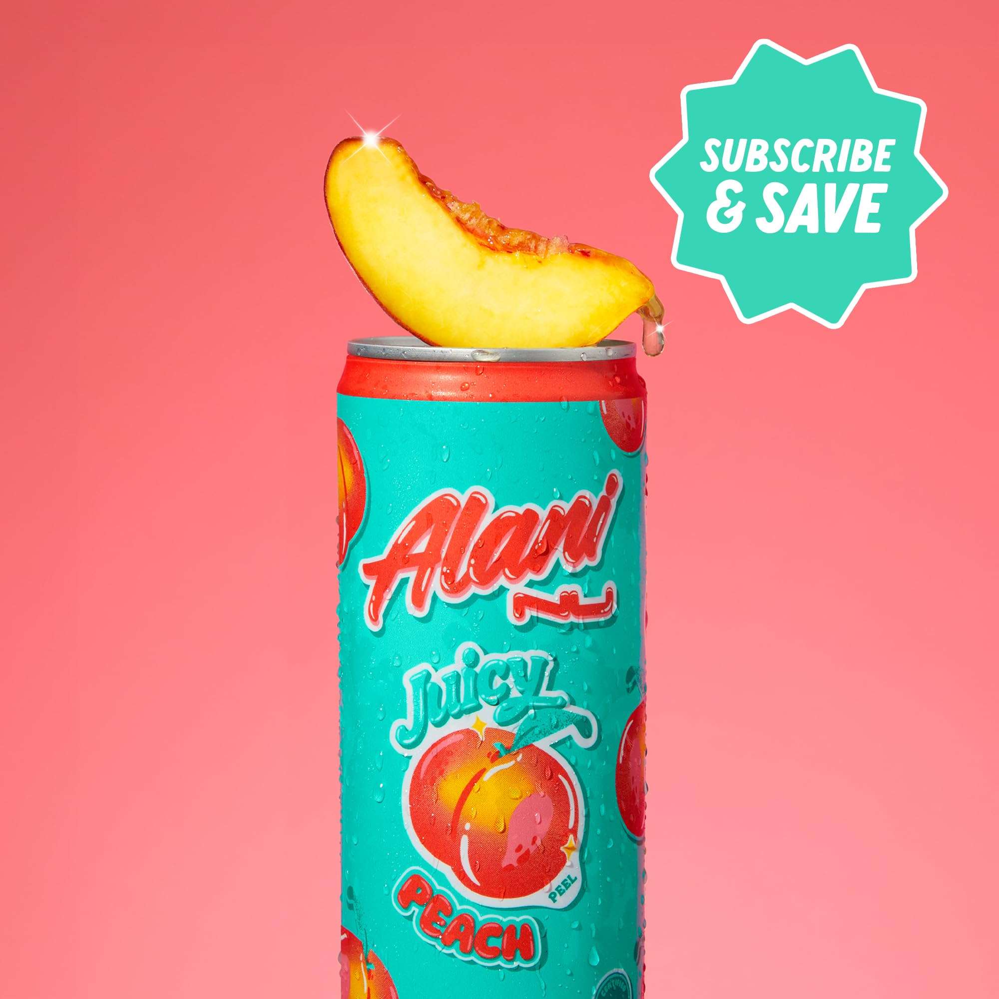 Alani Nu JUICY PEACH, Sugar Free, Low Calorie Energy Drinks, 200mg Caffeine, Biotin, B Vitamins, Zero Sugar, 10 Calories, 12 Fl Oz Cans, 12 Pack - Image 9