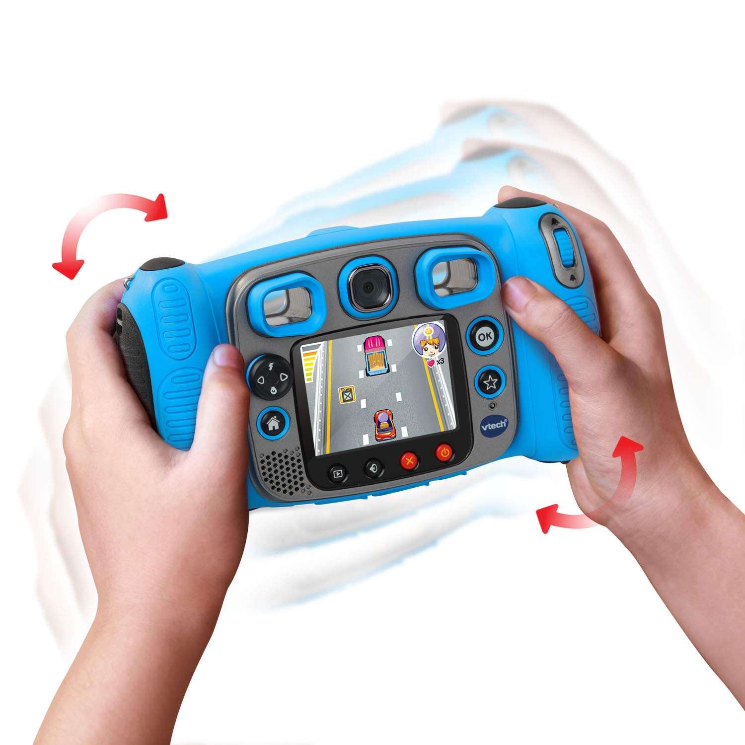 VTech Kidizoom Duo 5.0 Deluxe Digital Selfie Camera with MP3 Player and Headphones, Blue - Image 8