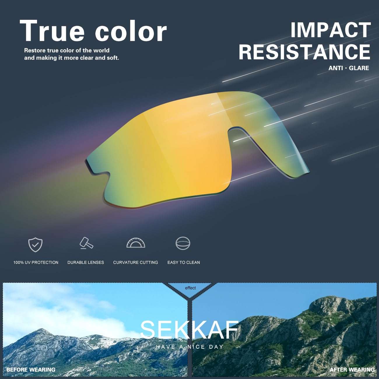 SEKKAF Youth Baseball Sunglasses for Boys Girls Age 6-12 Softball Cycling Sports Sunglasses for Kids Lightweight Frame - Image 5