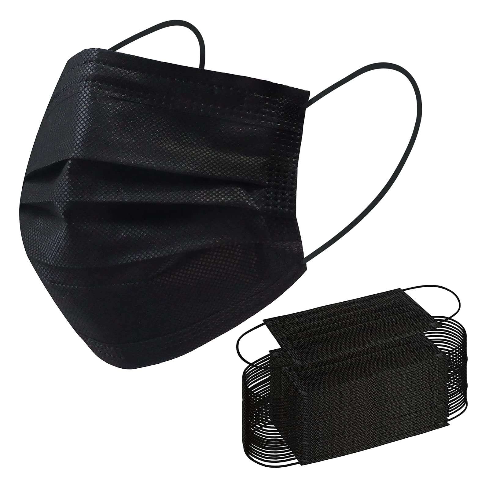 Borje Disposable Face Mask, 100 PCS Black Masks, 3 Ply Protection Face Masks - Image 8