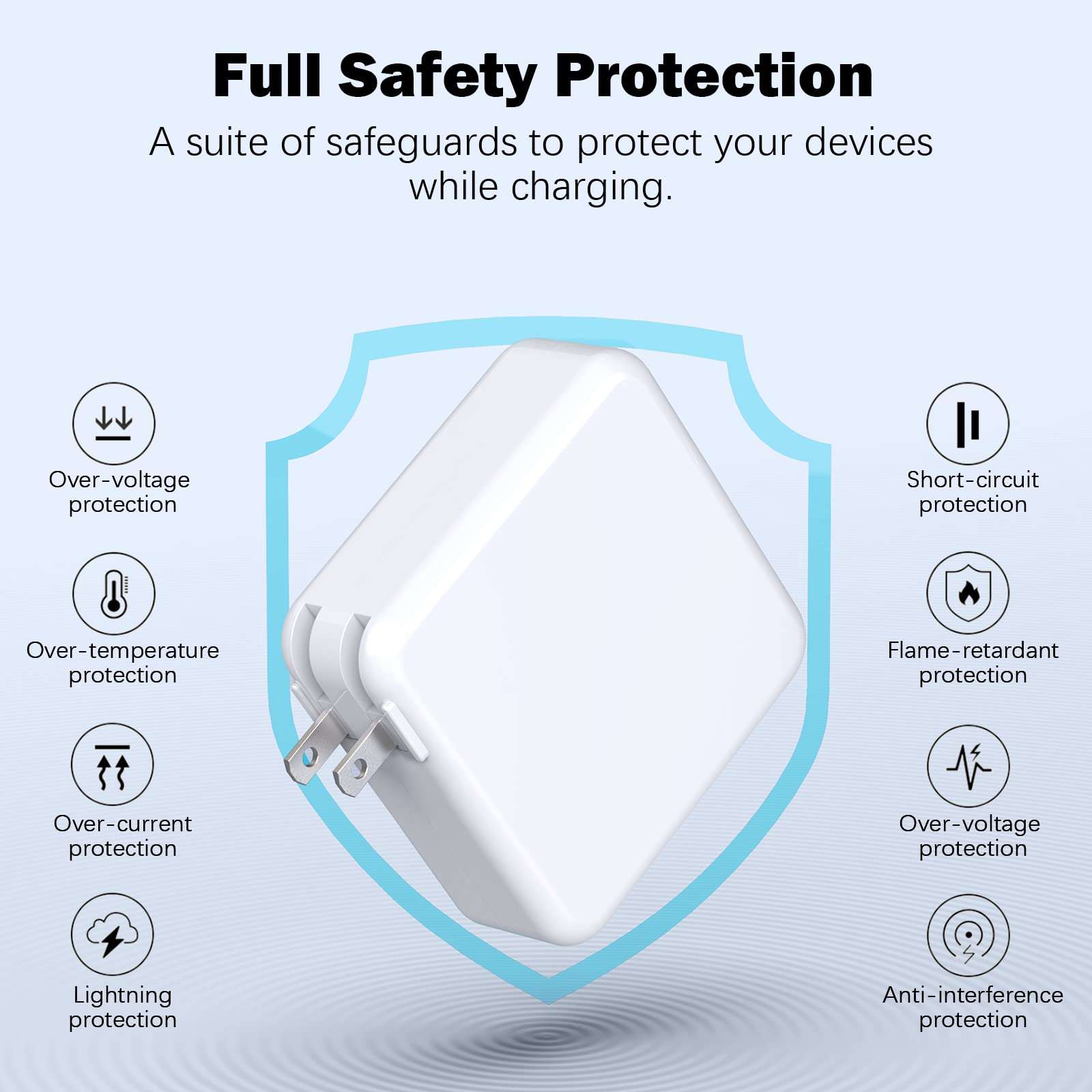 Mac Book Pro Charger - 120W USB C Fast Charger Adapter Compatible with MacBook Pro & MacBook Air 13, 14, 15, 16 inch, iPad Pro, Samsung Galaxy and All USB C Device - Image 3