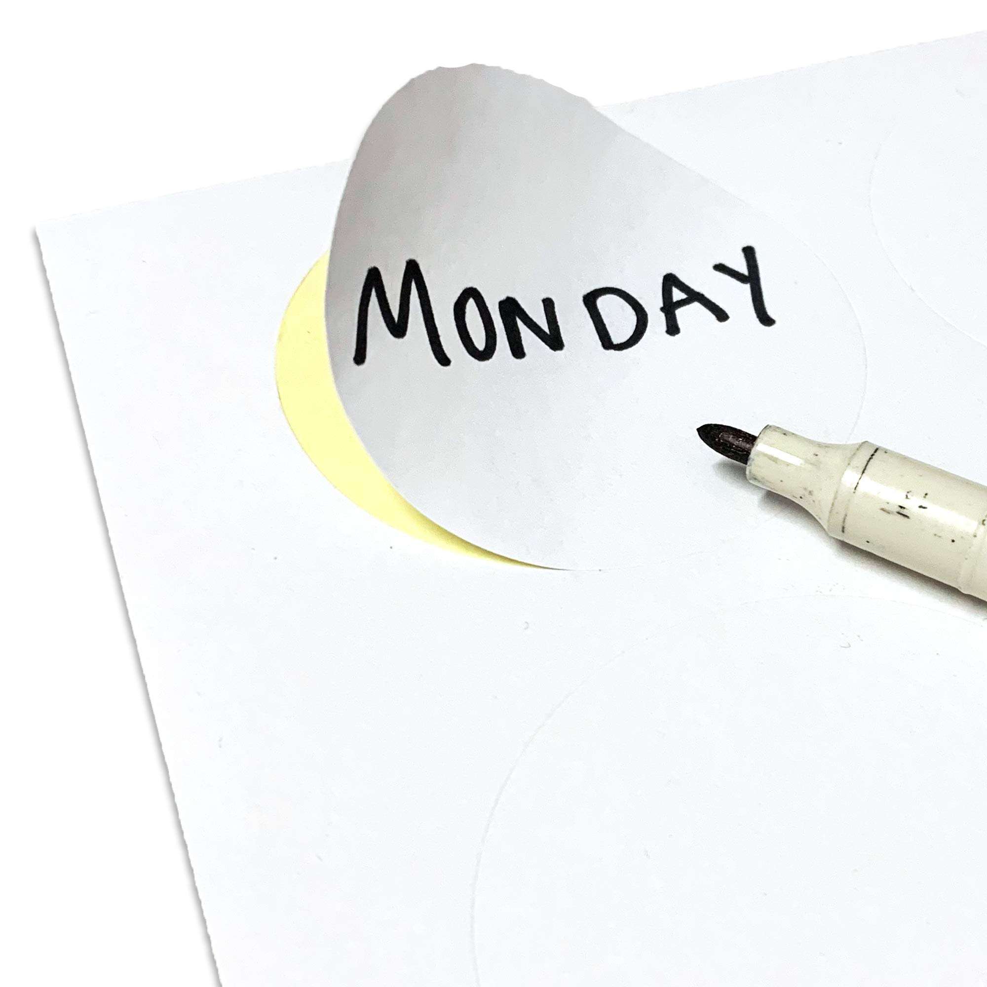 1.5" Round Matte White Sticker Label, Laser/Inkjet Printing - Letter Size, 200 Sheets - Image 6