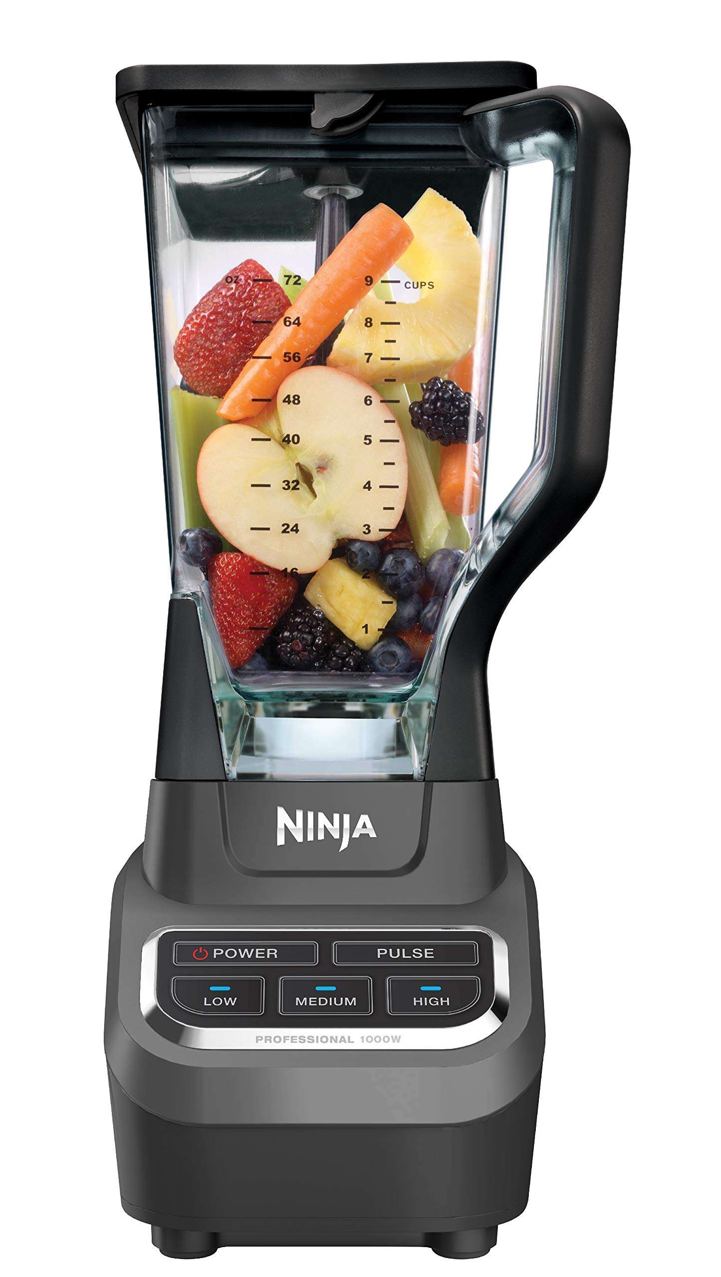 Ninja Professional Blender 1000W, Total Crushing Technology- Smoothies, Ice Crushing & Frozen Fruit, Full-Size Countertop Blender, 72-oz. Pitcher, Black & Grey, BL610 - Image 1