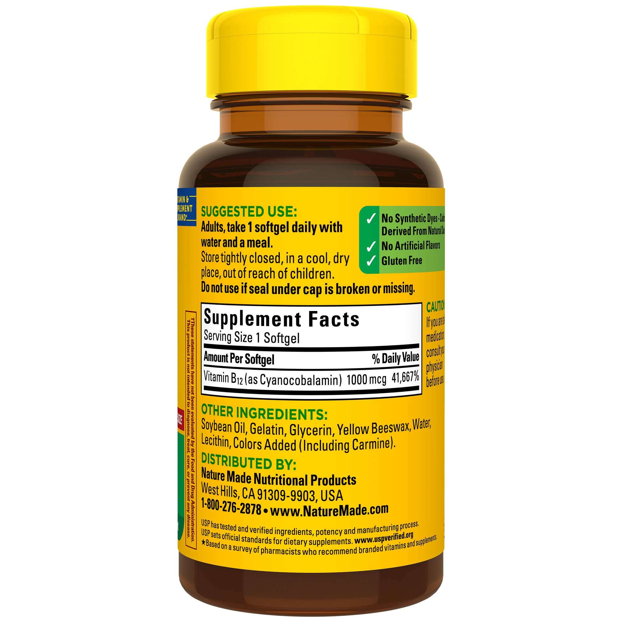 Nature Made Vitamin B12 1000 mcg, Dietary Supplement for Energy Metabolism Support, 150 Softgels, 150 Day Supply - Image 8