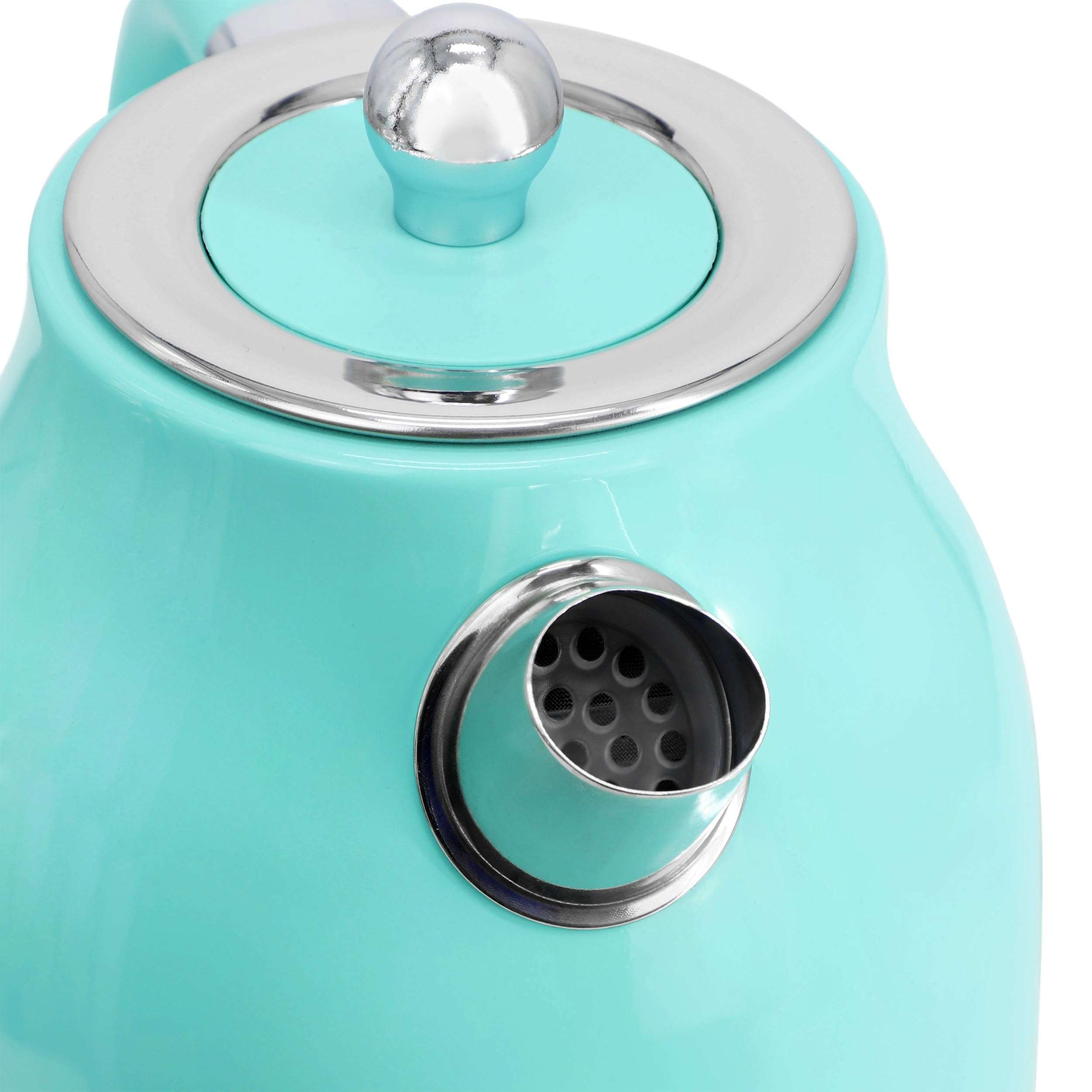 MegaChef 1.7 Quart Electric Tea Kettle and 2 Slice Toaster Combo (Turquoise) - Image 9