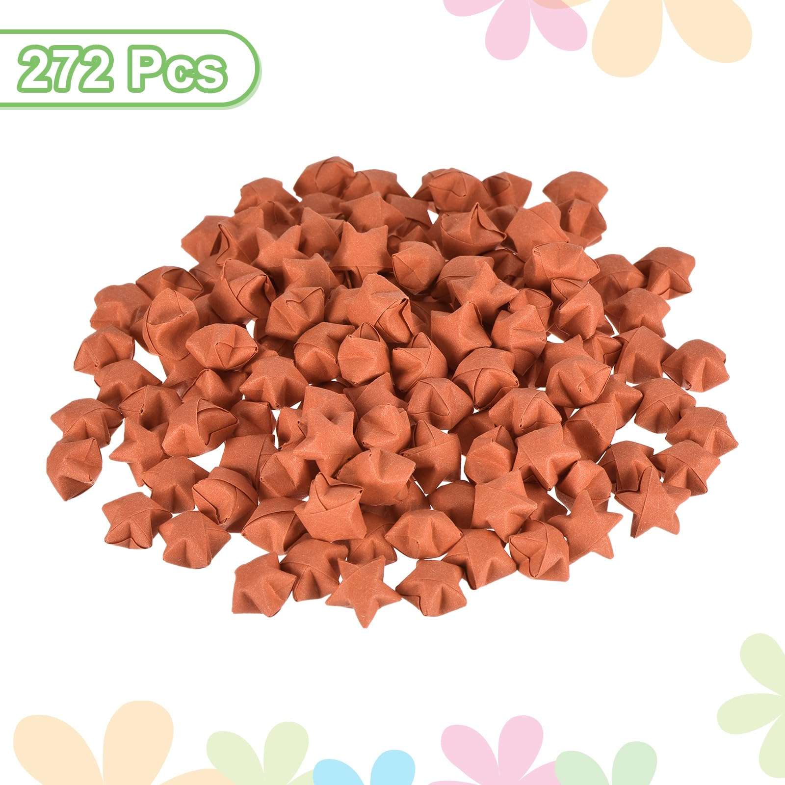 MECCANIXITY 272pcs Pre-made Origami Lucky Stars Paper Wishing Star Orange Red for Best Wish Christmas Party Wedding Valentine's Day Girl Friends Gift - Image 4