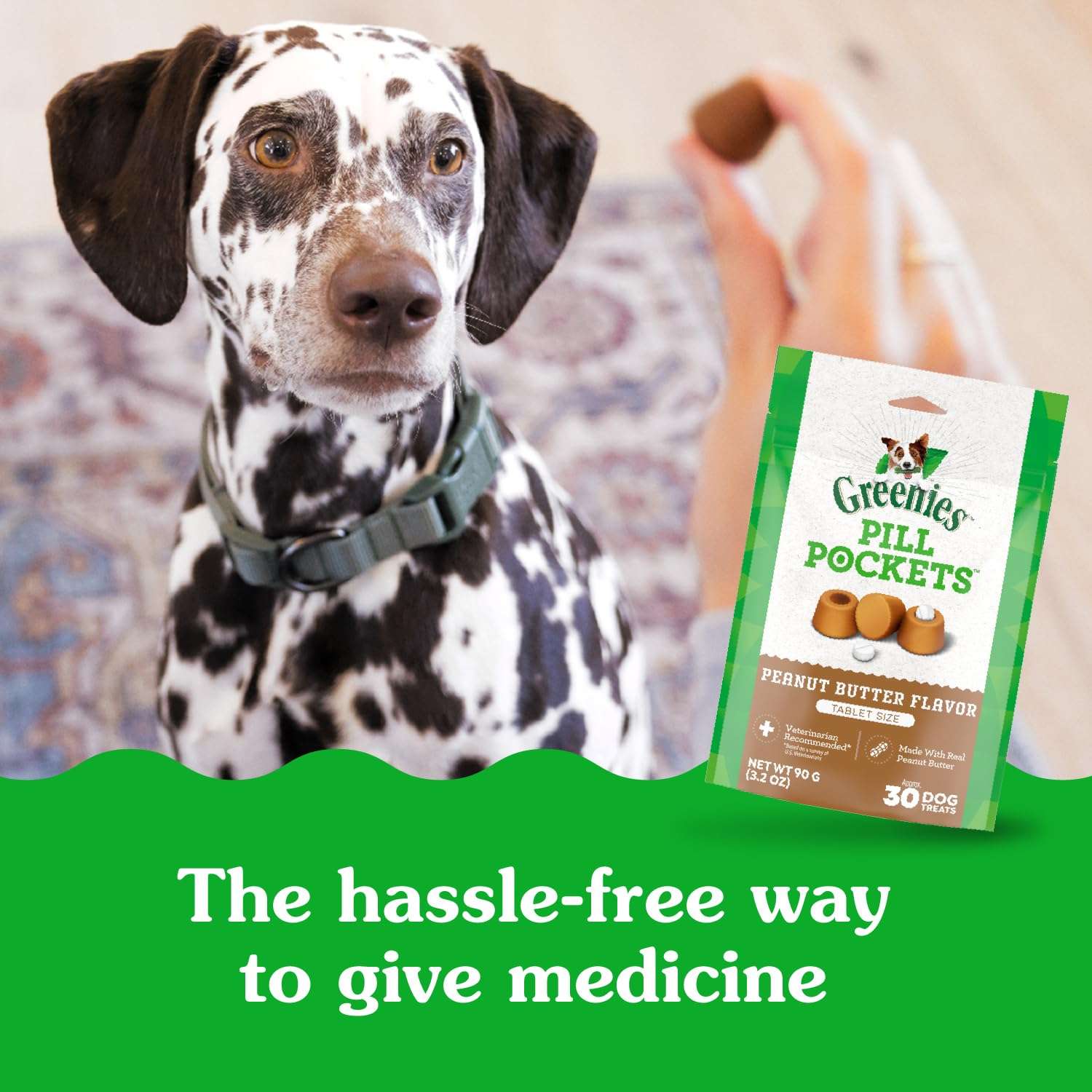 Greenies Pill Pockets for Dogs Large Size, Soft Dog Treats, with Real Peanut Butter, 15.8 oz. Pouch (60 Treats) - Image 5