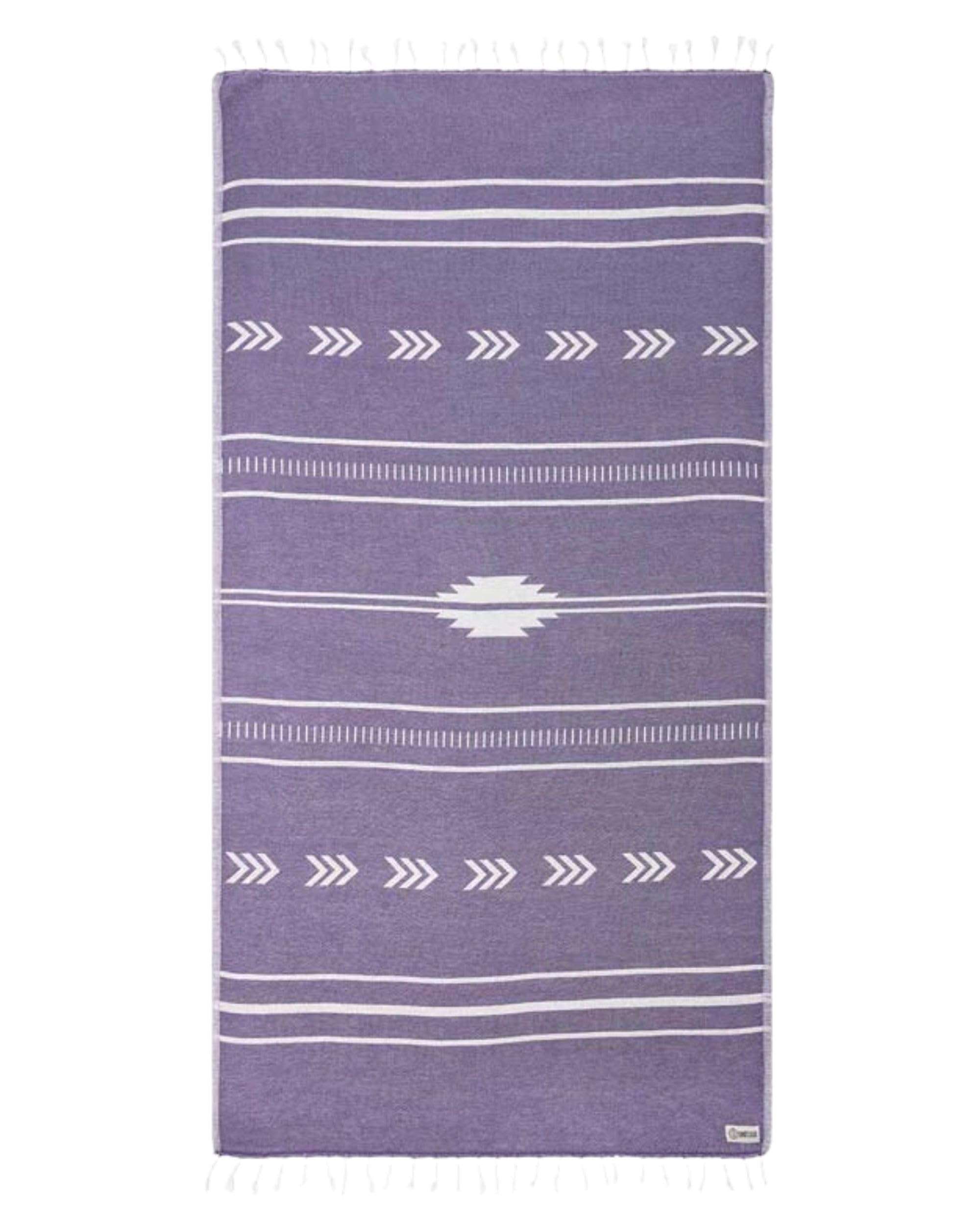 Sand Cloud Turkish Beach Towel - Sand Free - 100% Organic Turkish Cotton Yarn - Quick Dry Towel for Beach, Picnic, Blanket or Bath Towel - As Seen on Shark Tank - Santa Fe (Purple) - Image 1