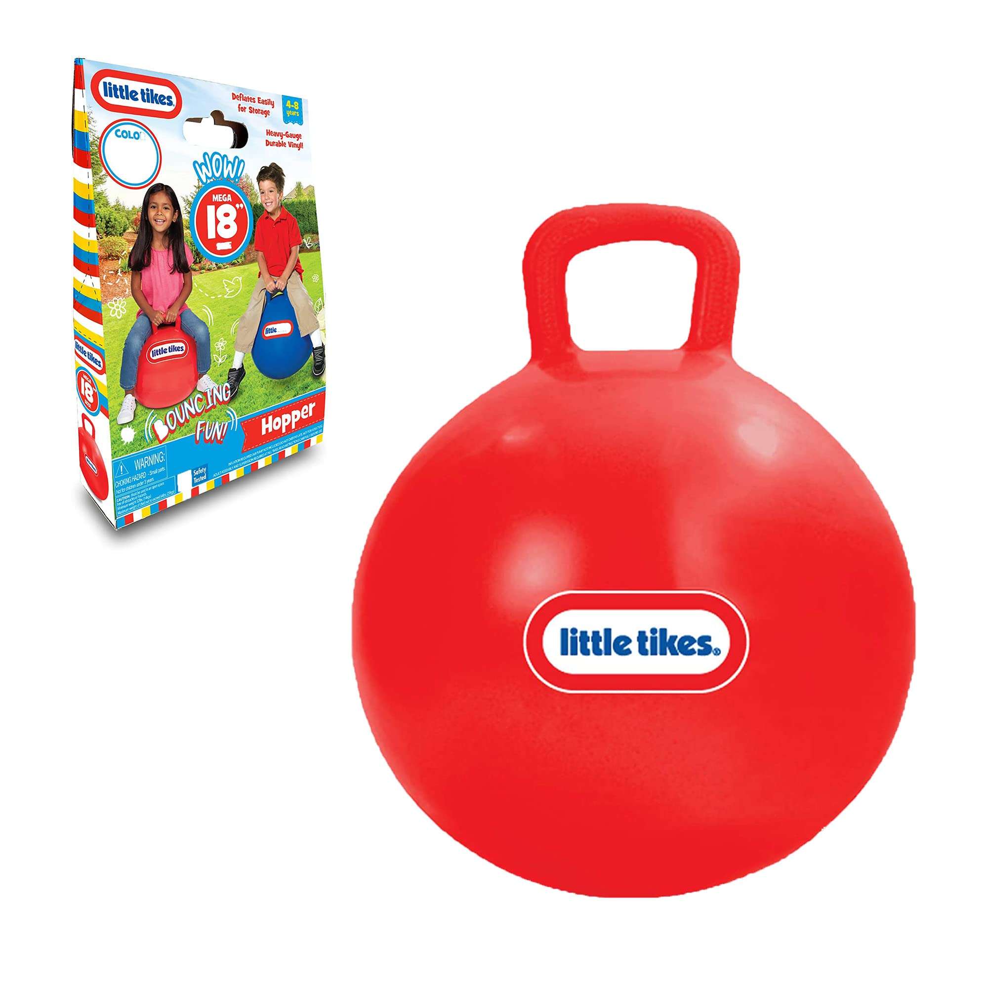 Little Tikes 18" Red Inflatable Hopper Ball for Kids Ages 4-8 - Image 5