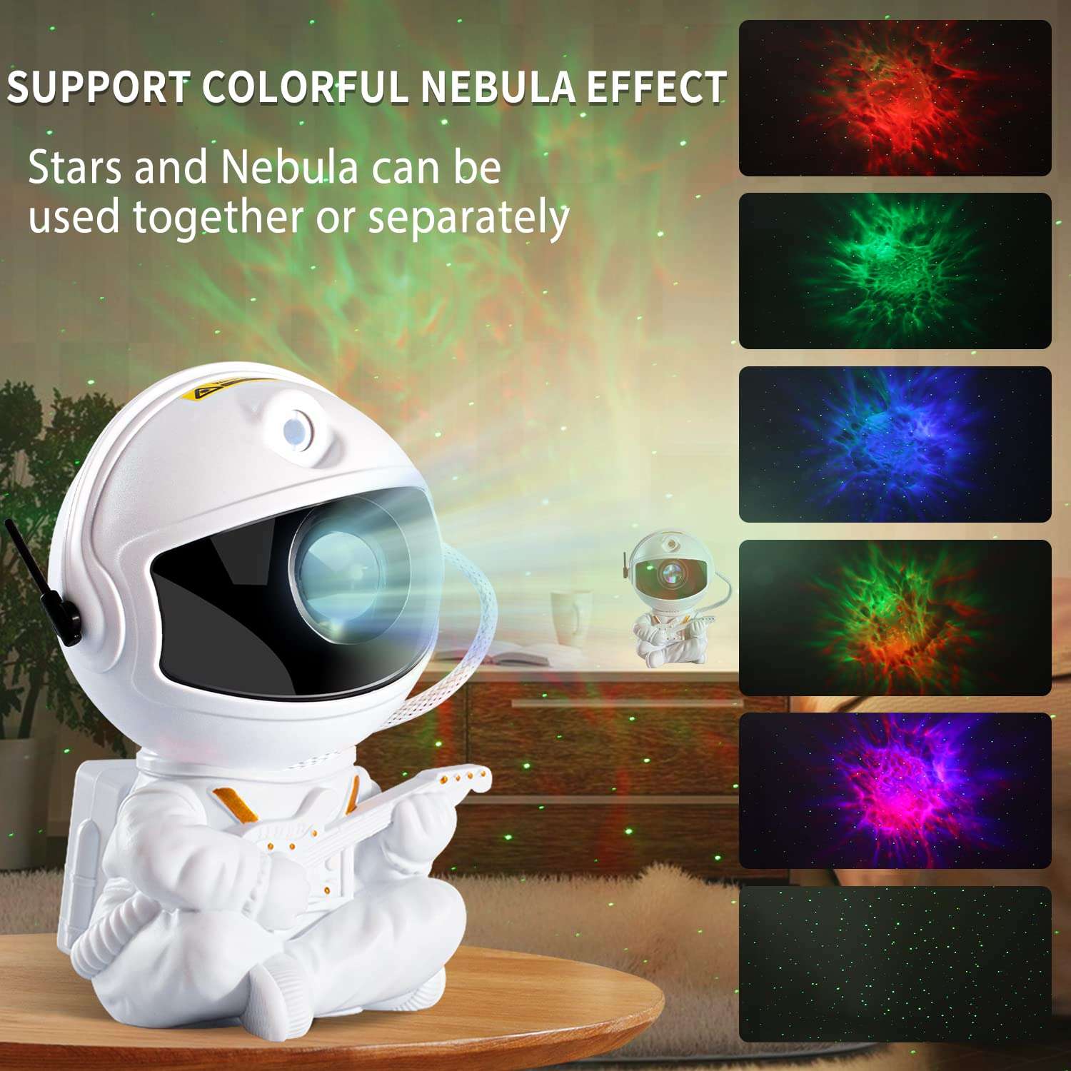 Astronaut Star Projector, Kids Night Light, Nebula Projector Light. Galaxy Bedroom Projector, Adult Playroom/Home Theater/Ceiling/Room Decoration - Image 2