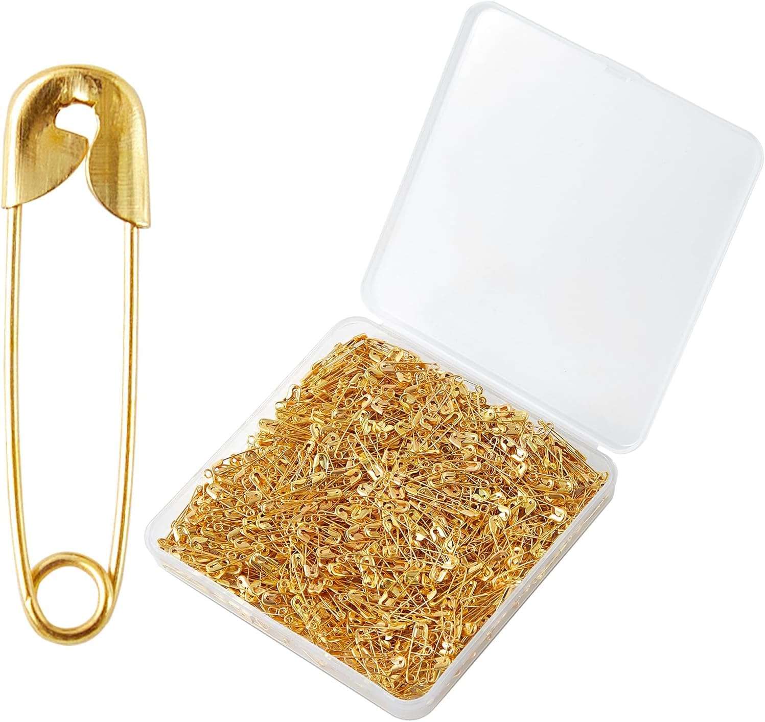 XIYAOXI 19mm Mini Safety Pins - Pack of 200pcs Small Gold Safety Pins- Versatile Clothing Tag Pins for Repair, Crafting & Fashion Accessories Making in a PP Box - Image 7