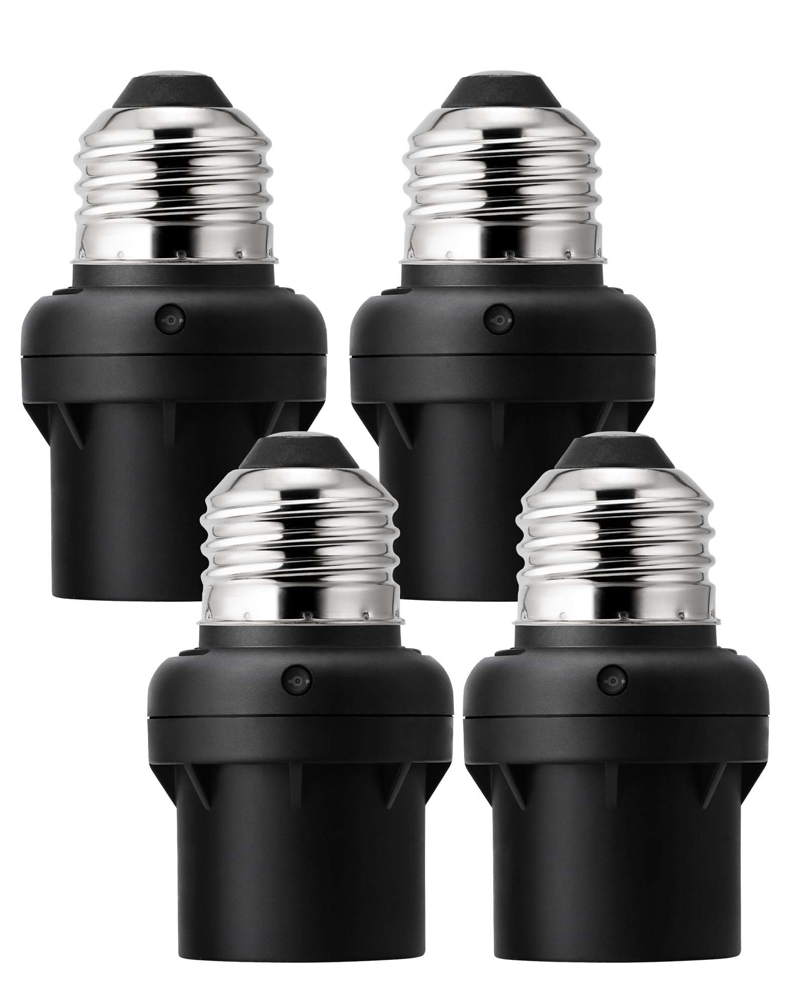 DEWENWILS Light Sensor Socket, Dusk to Dawn Sensor Socket, Light Bulb Socket for Light Fixtures, Compatible with Incandescent/CFL/LED/Halogen Bulbs, 4 Pack, ETL Listed - Image 1