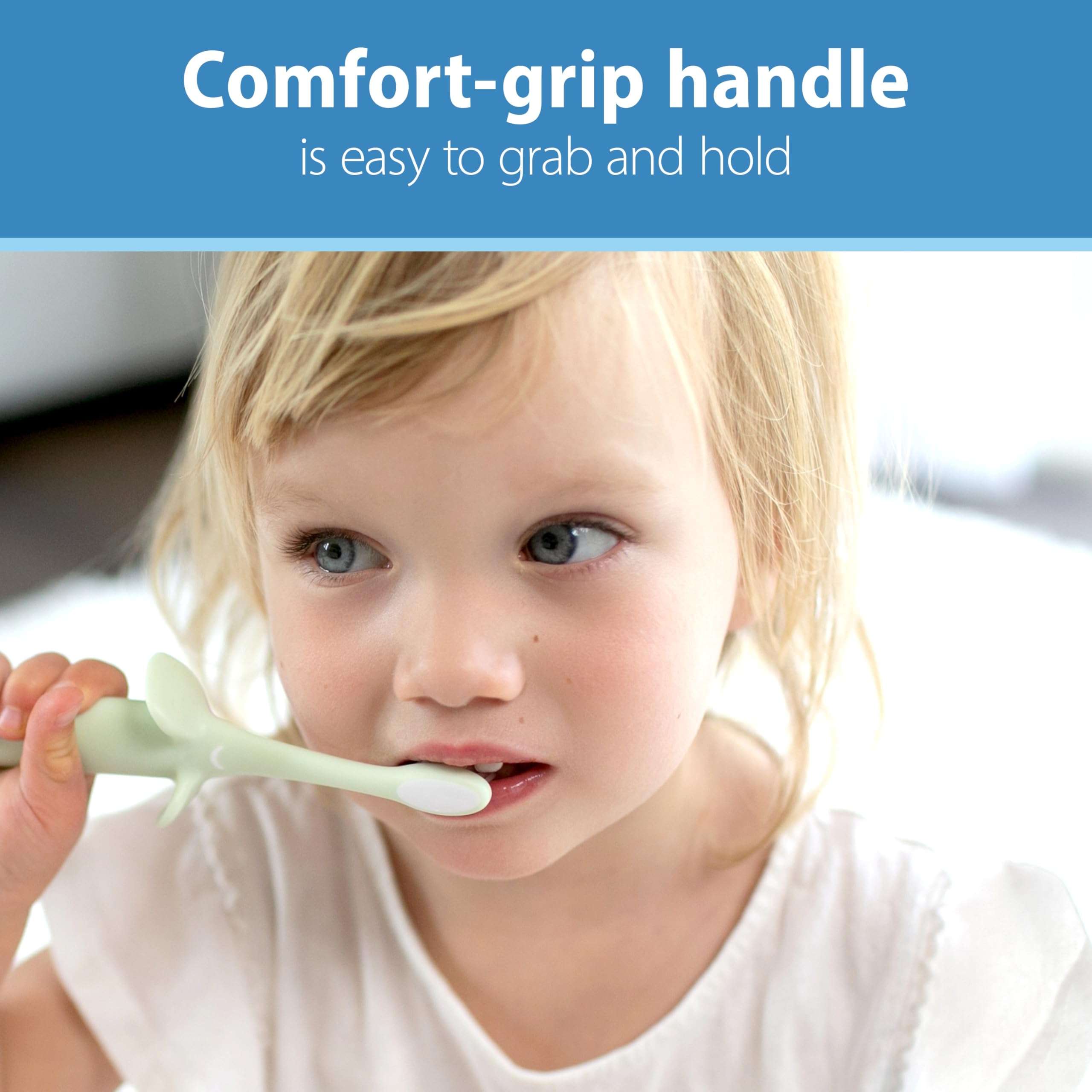 Dr. Brown's Infant-to-Toddler Toothbrush, Elephant, Mint, 0-3 Years - Image 5