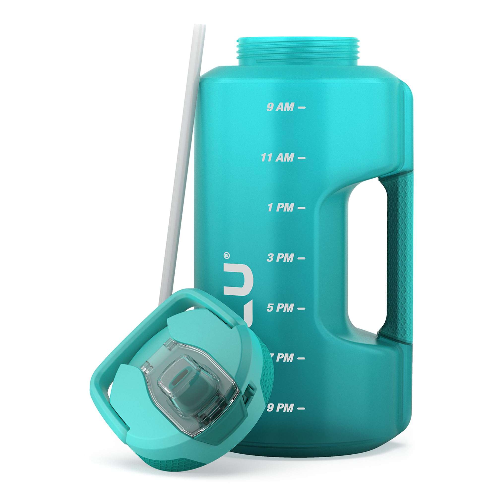 Zulu Goals Gallon 128oz Large Water Bottle Jug with Time Marker & Handle for All Day Hydration | Silicone Soft Straw with Locking Leak-Proof Lid | For Gym, Camping, Workout, and Outdoors | Aquaviva - Image 6