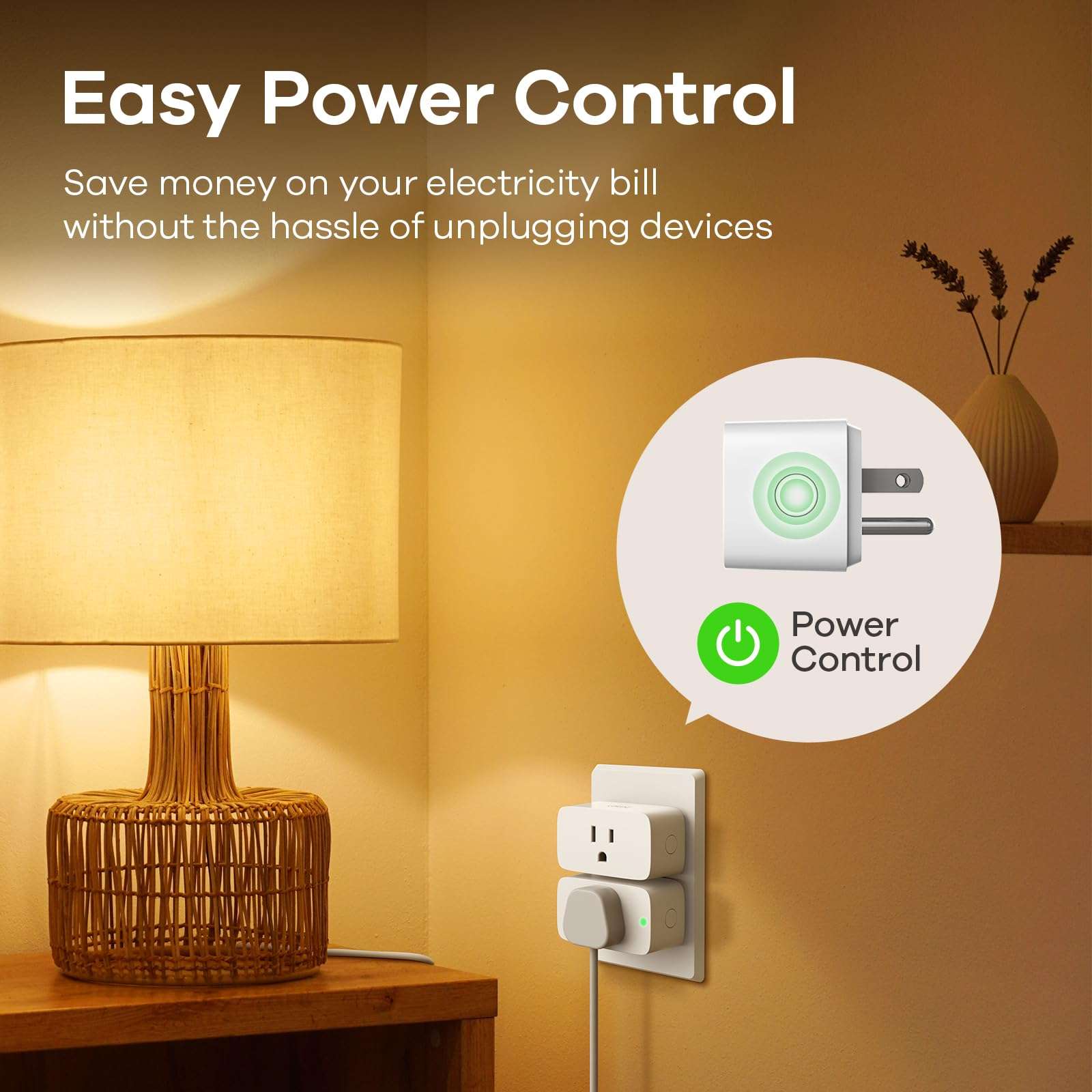 Linkind Matter Smart Plug, Work with Apple Home, Siri, Alexa, Google, SmartThings, Smart Outlet 15A/1800W Max, Smart Home Automation, APP Remote Control,Timer&Schedule, 2.4G Wi-Fi Only, 4 Pack - Image 9