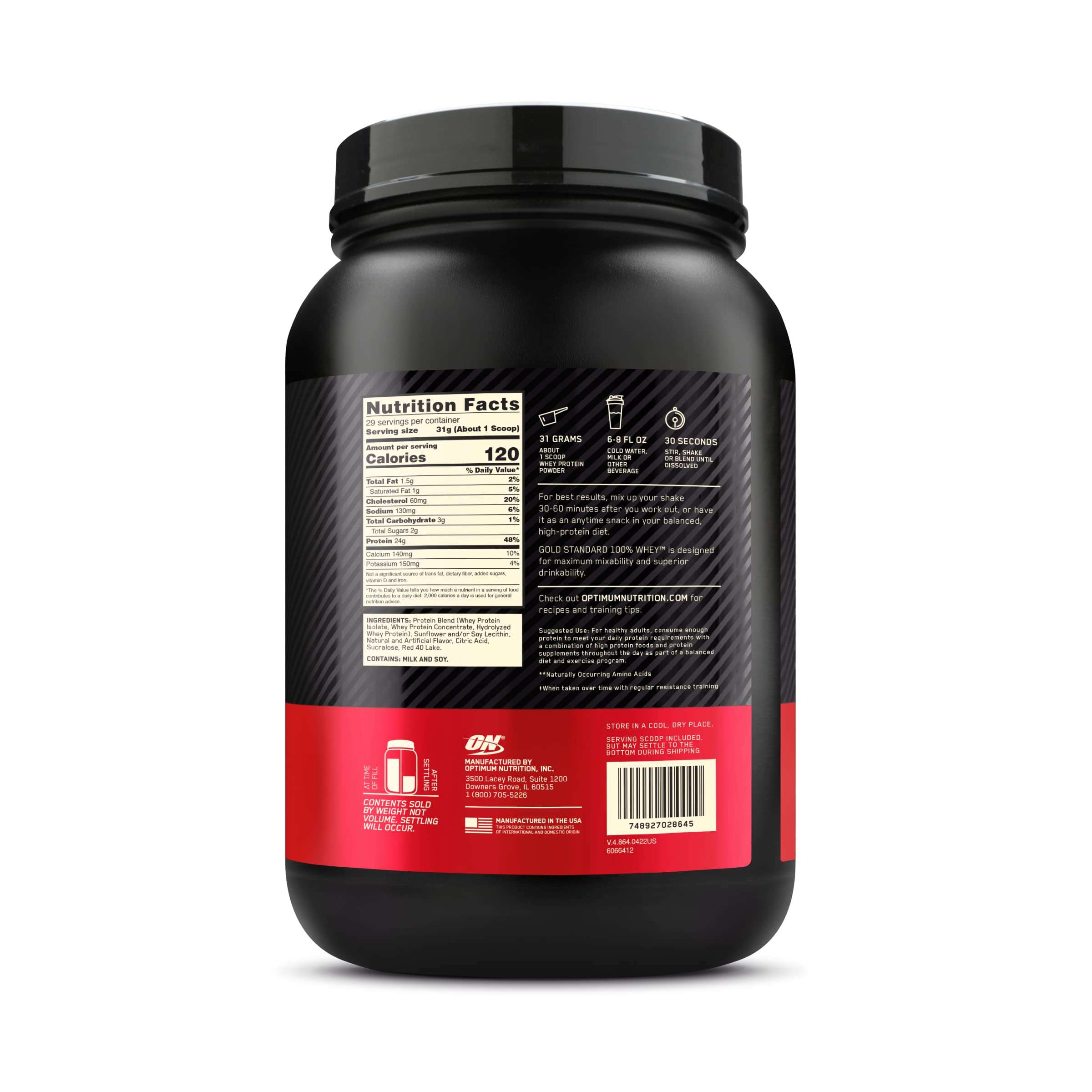 Optimum Nutrition Gold Standard 100% Whey Protein Powder, Delicious Strawberry, 2 Pound (Packaging May Vary) - Image 10