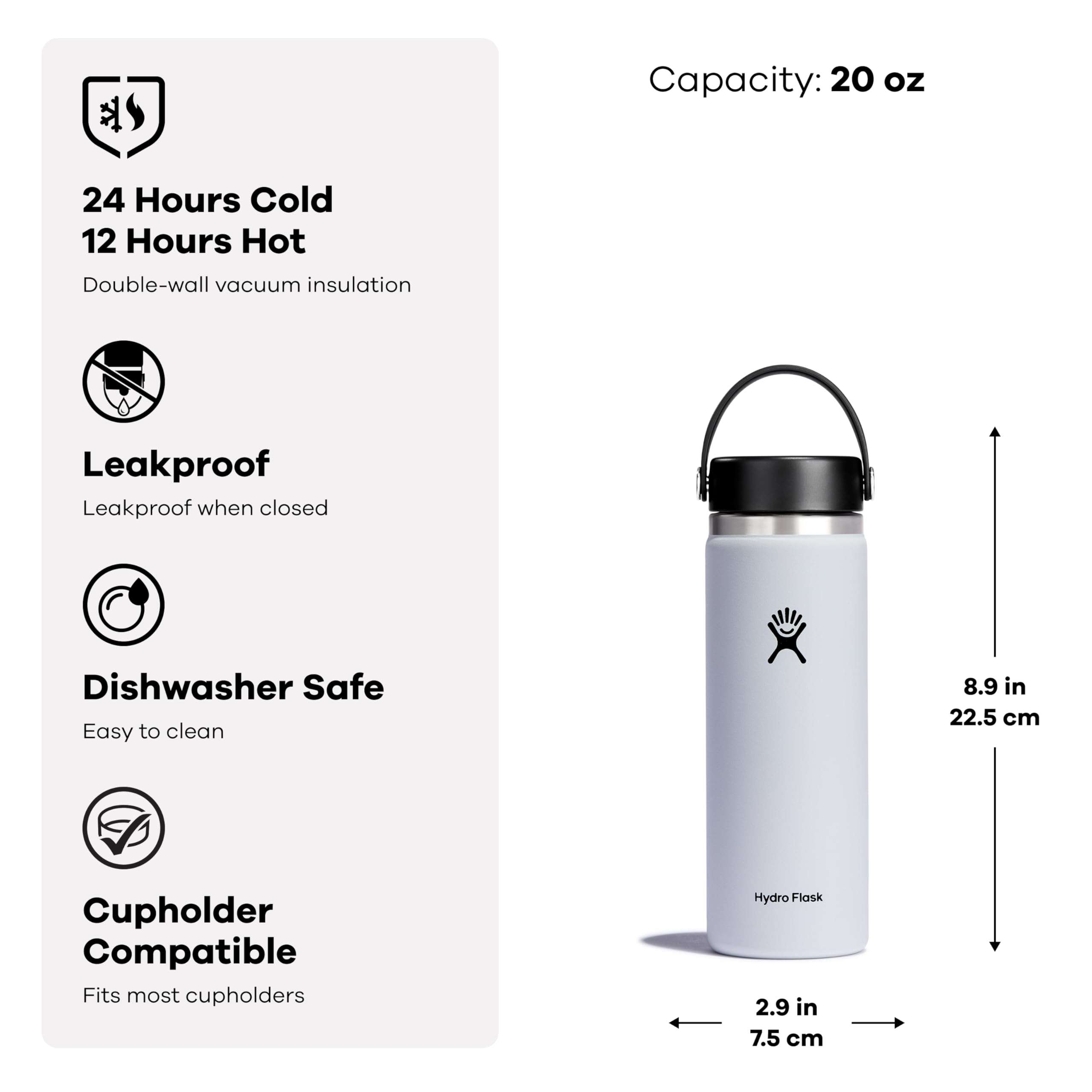 Hydro Flask 20 Oz Wide Flex Cap Tonal Trillium - Image 3