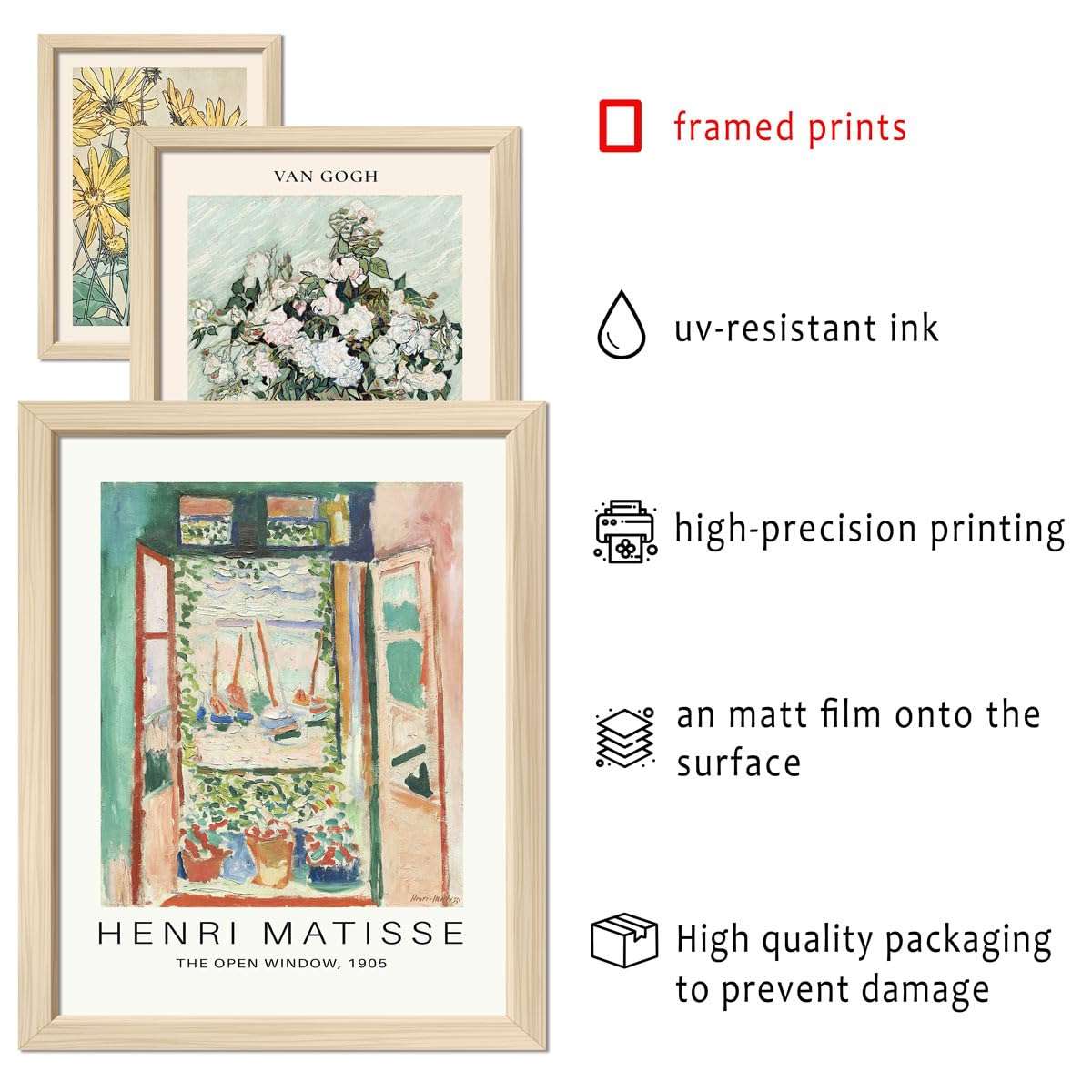 ANERZA 16 PCS Framed Sage Green Wall Art Decor, Matisse Wall Prints for Bedroom, Gallery Wall Frame Set, Abstract Posters for Living Room Aesthetic, Collage Kit Pictures, Boho Dorm Home Decor - Image 4