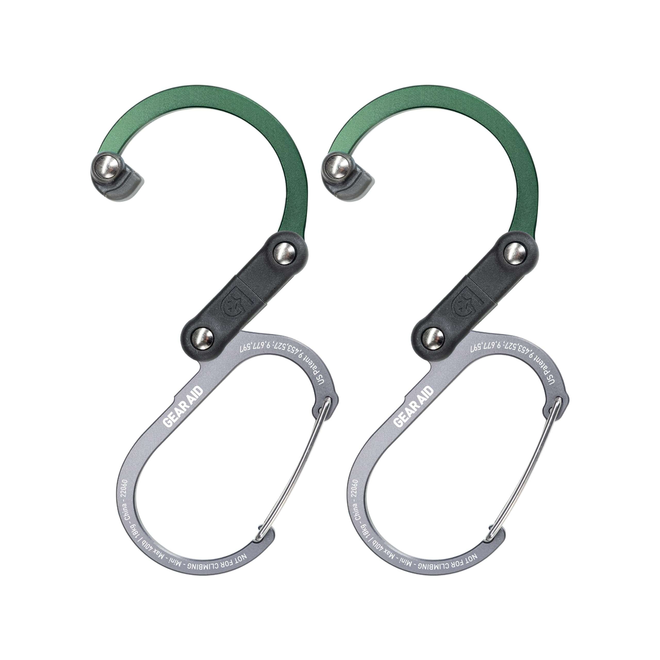 GEAR AID HEROCLIP (Mini) Carabiner Gear Clip and Hook, for Hanging Bags, Purses, Lanterns, Strollers, Tools, Helmets, Water Bottles, and More - Image 1